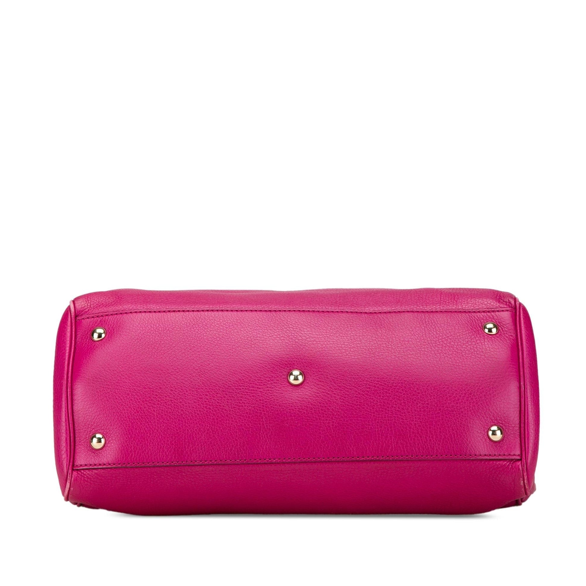 Gucci Bamboo Shopper SHG-BUwDqc Calf Calfskin Pink Medium Satchel Bag