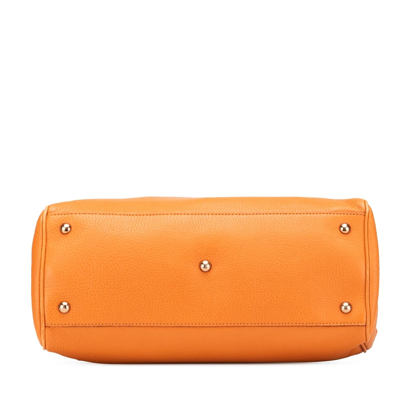 Gucci Bamboo Shopper Calf Calfskin Orange Medium Satchel Bag Satchel 33