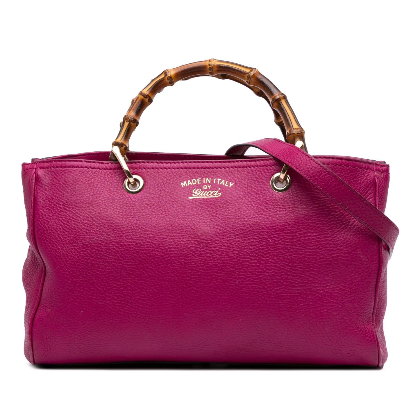 Gucci Bamboo Shopper Calf Calfskin Pink Medium Satchel Bag Satchel 25