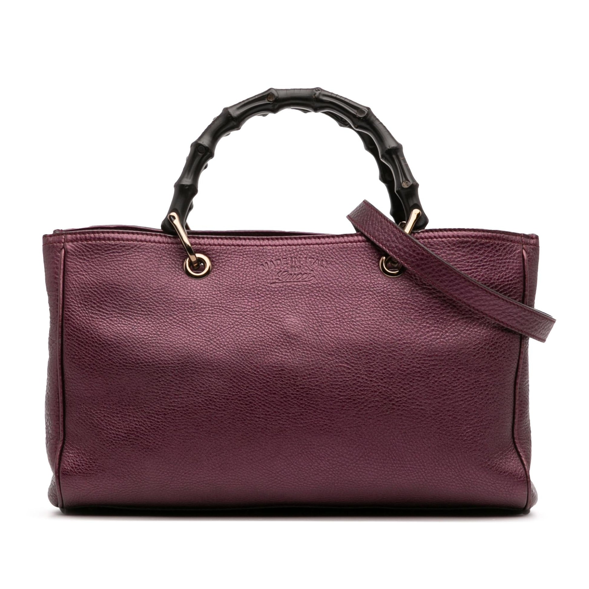 Gucci Bamboo Shopper Calfskin Medium Tote Bag Satchel 45