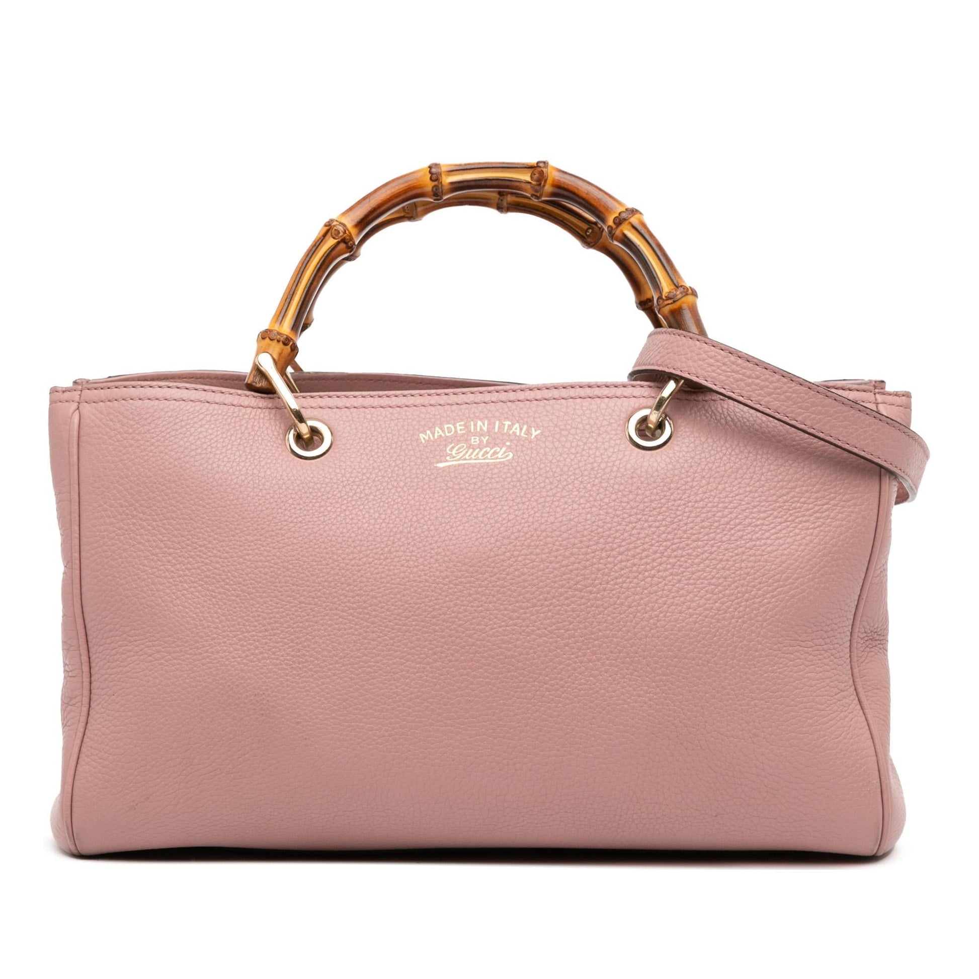 Gucci Bamboo Shopper Calfskin Medium Tote Bag Satchel 50