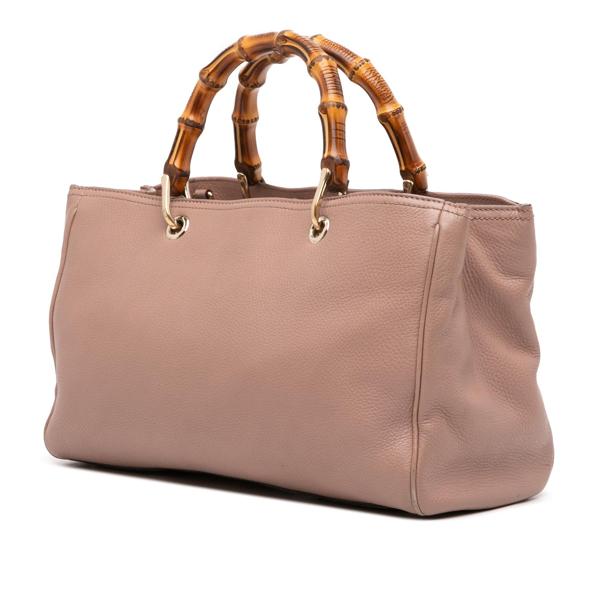 Gucci Bamboo Shopper Calfskin Medium Tote Bag Satchel 53