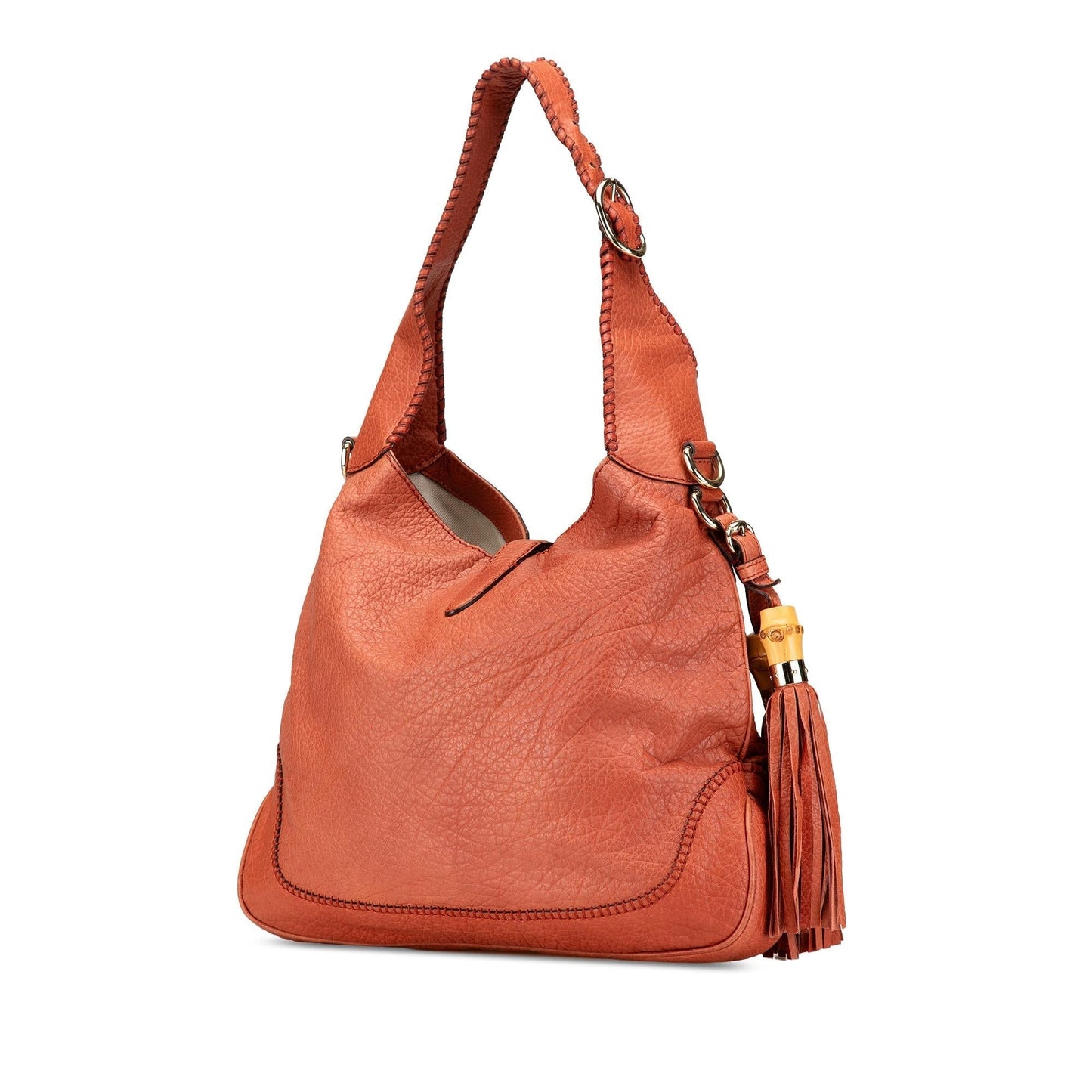 Gucci New Jackie Calf Calfskin Brown Medium Satchel Bag