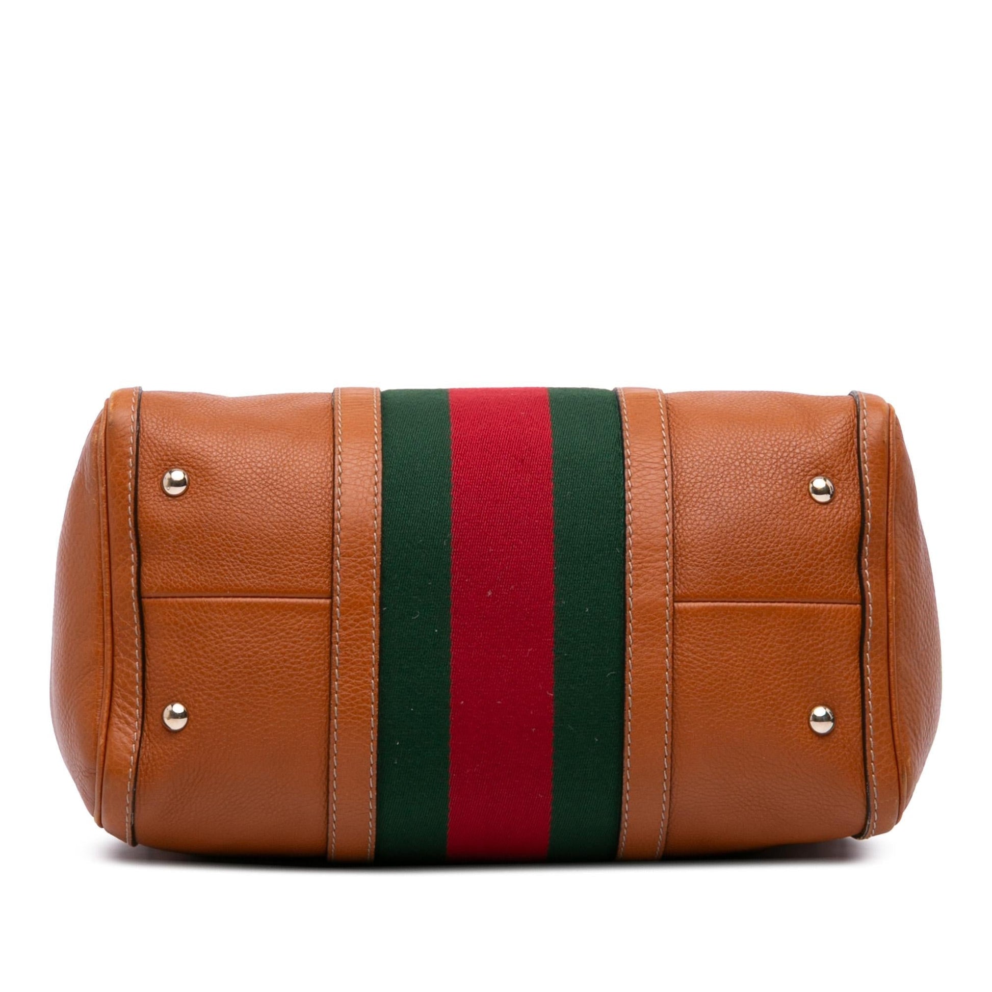 Gucci Web Joy Boston Calfskin Medium Travel Bag Boston Bag