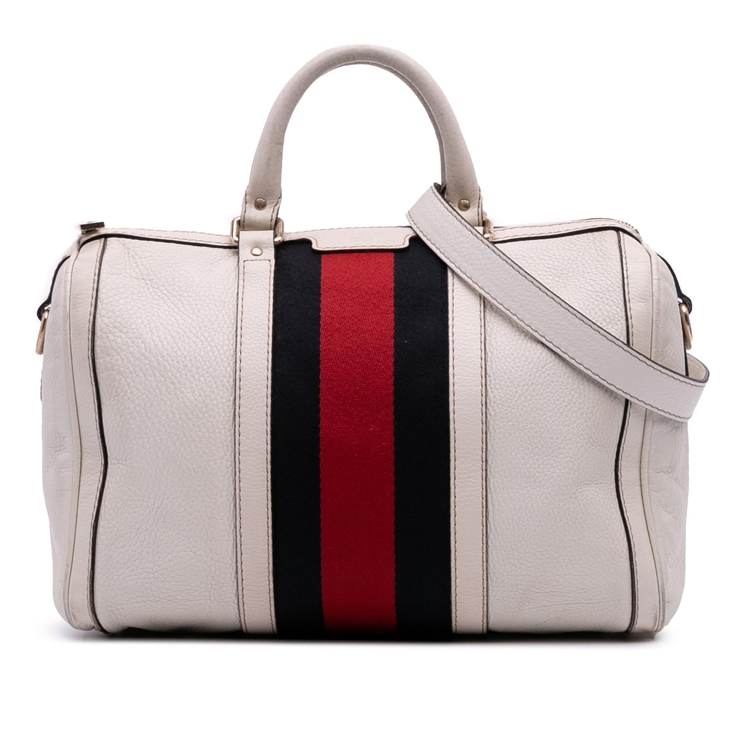 Gucci Web Joy Boston Calfskin Medium Travel Bag