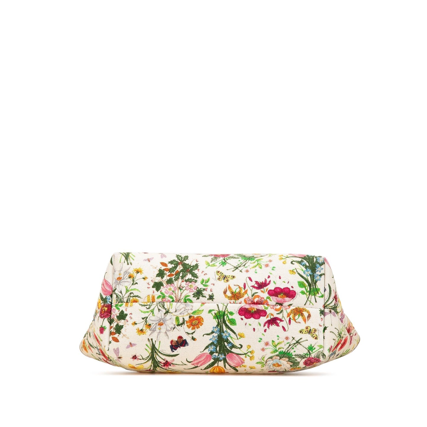 Gucci Flora Jolicoeur Canvas White Medium Tote Bag