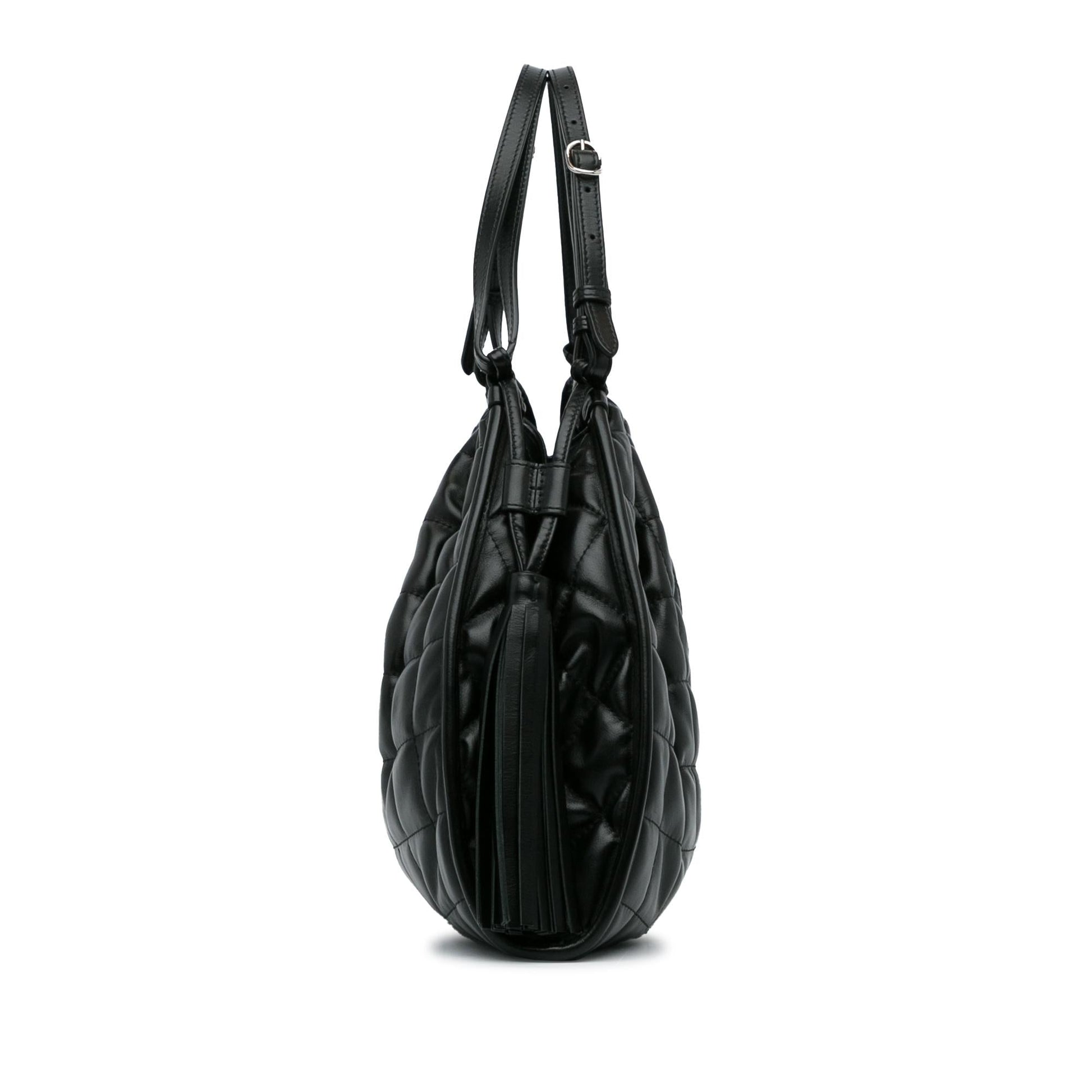 Gucci Deco SHG-pz2Evl Calf Black Medium Satchel Bag