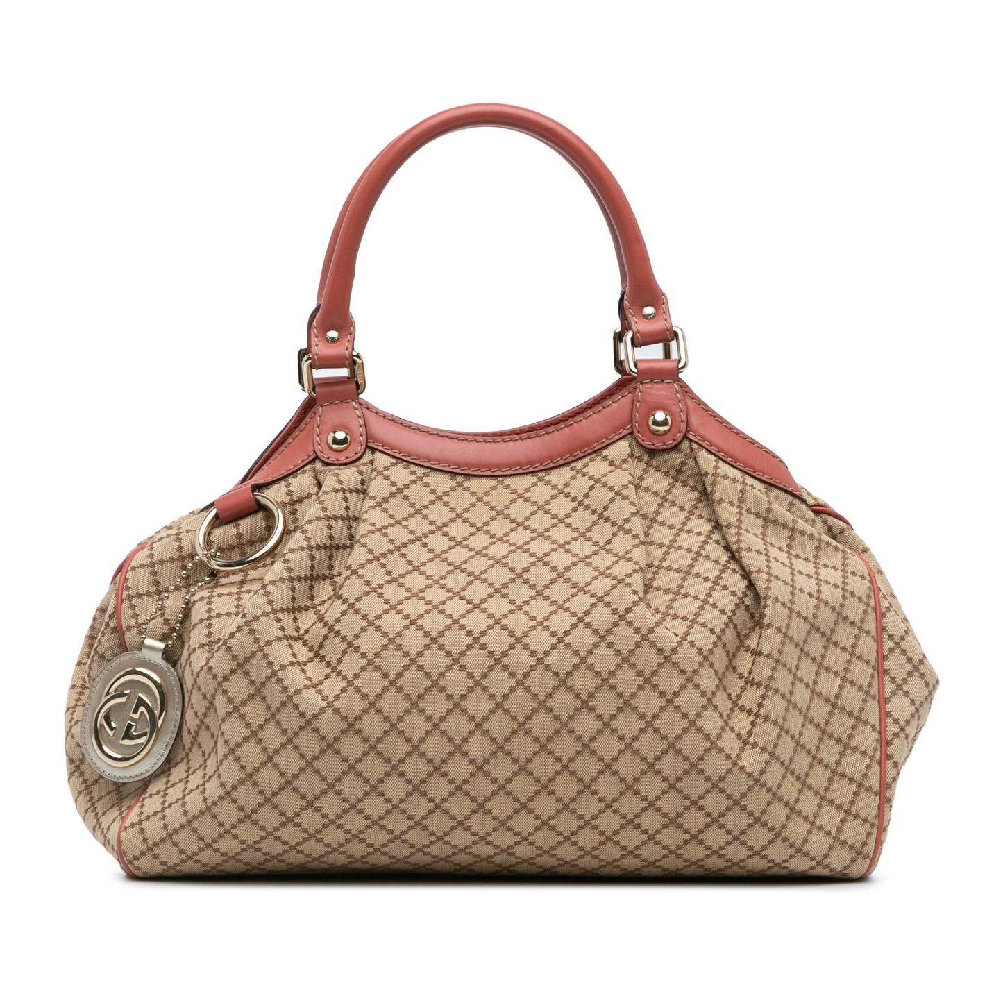 Gucci Diamante Sukey Canvas Brown Medium Tote Bag