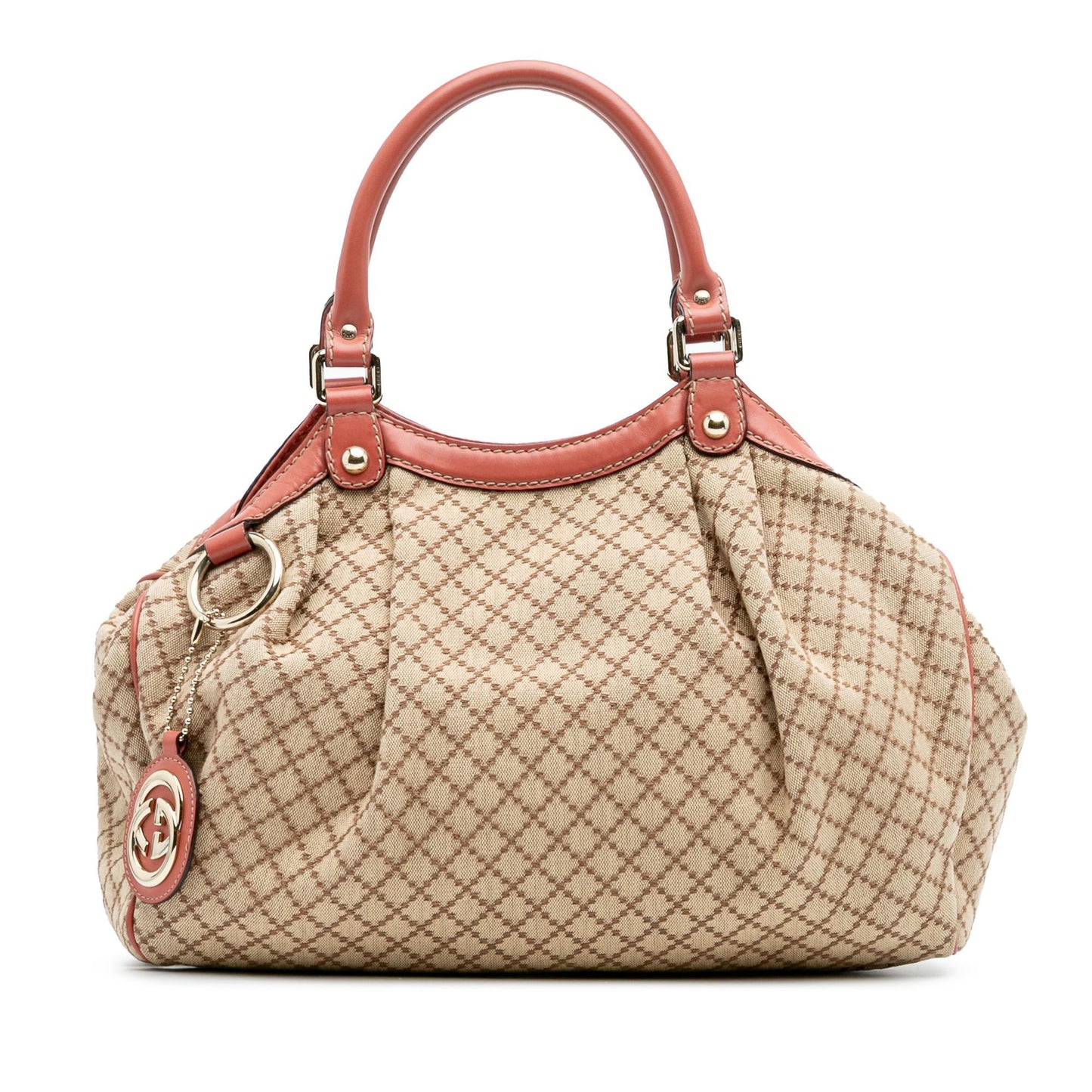 Gucci Diamante Sukey Canvas Calf Brown Medium Tote Bag Tote 3