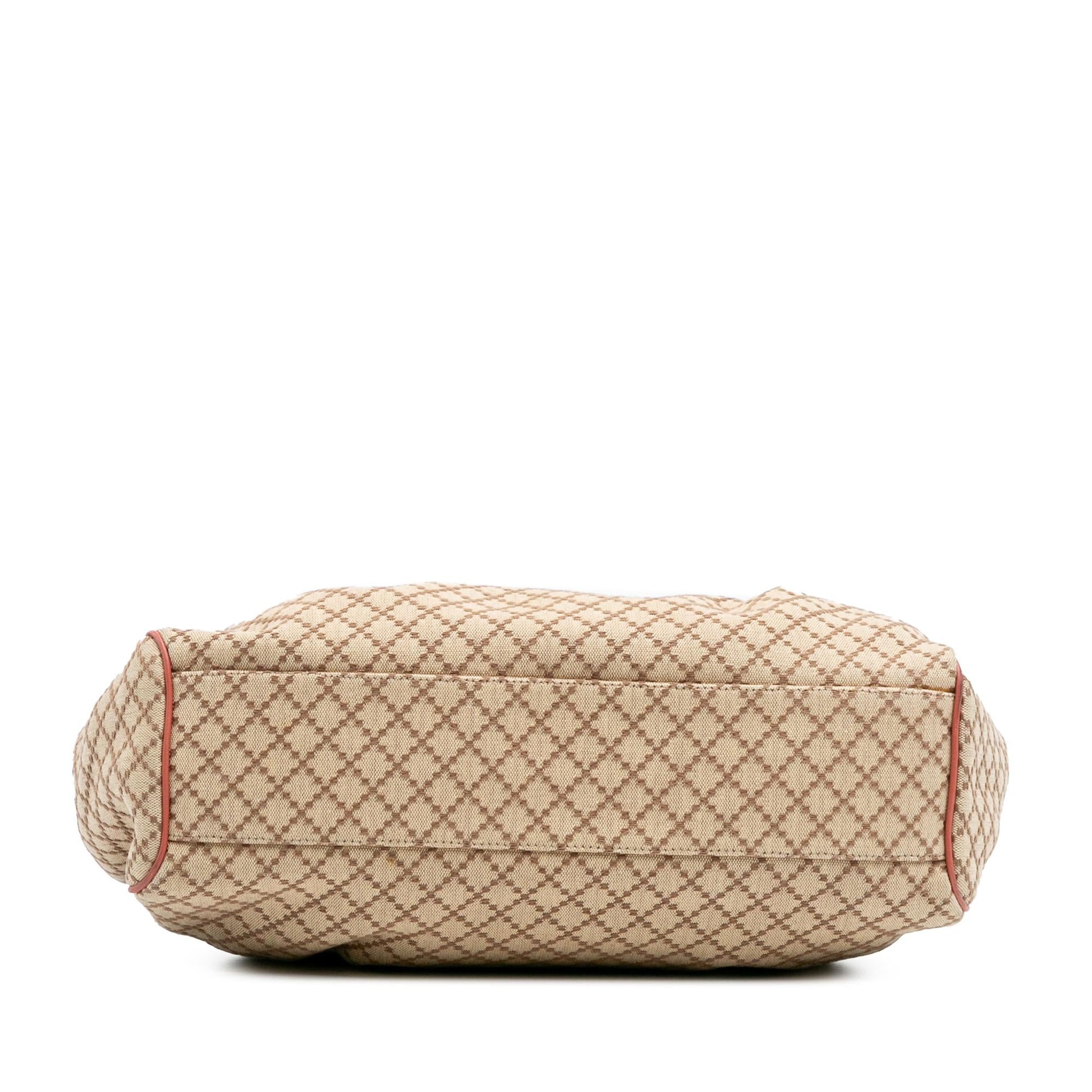 Gucci Diamante Sukey Canvas Calf Brown Medium Tote Bag Tote 4