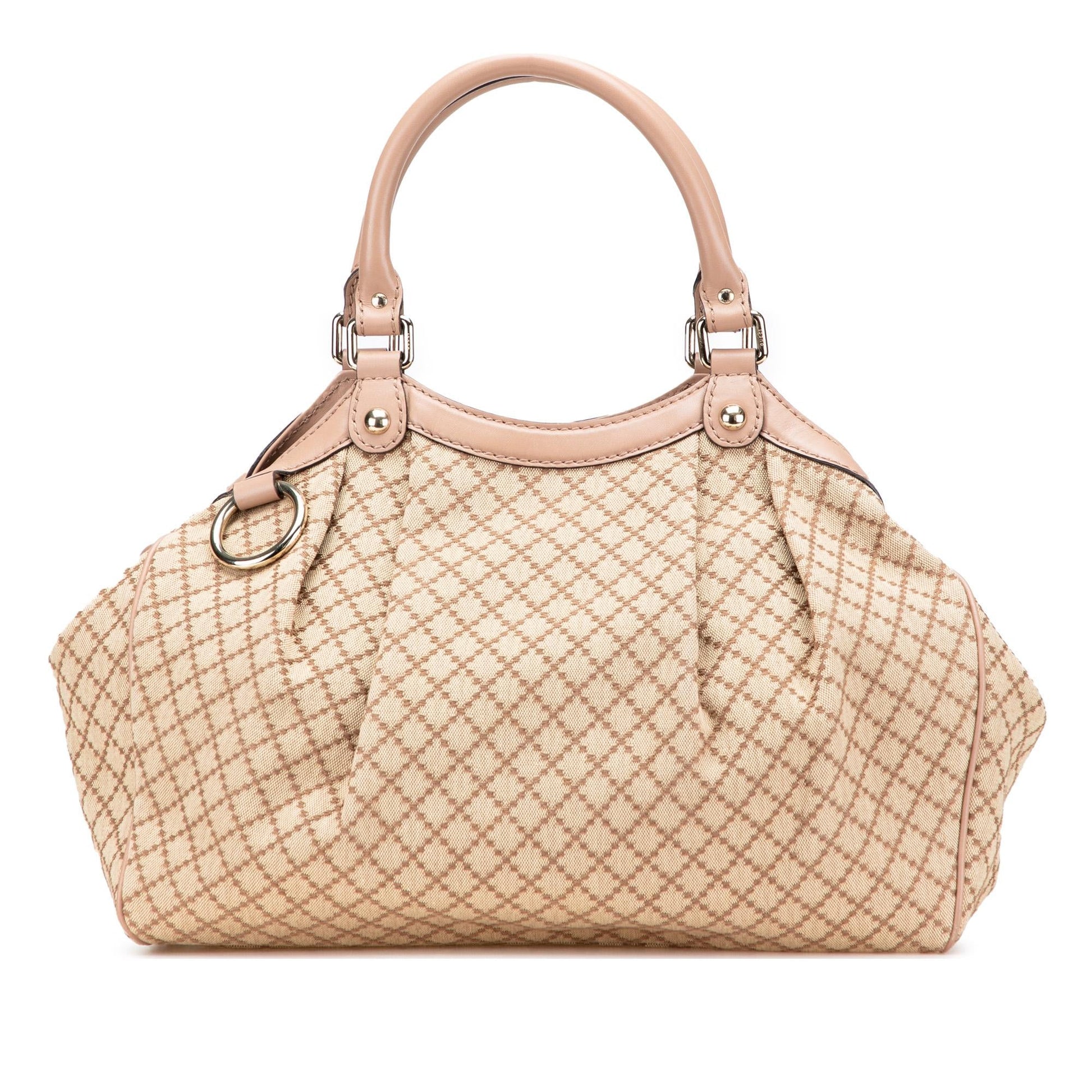 Gucci Diamante Sukey Canvas Calf Brown Medium Tote Bag Tote 5