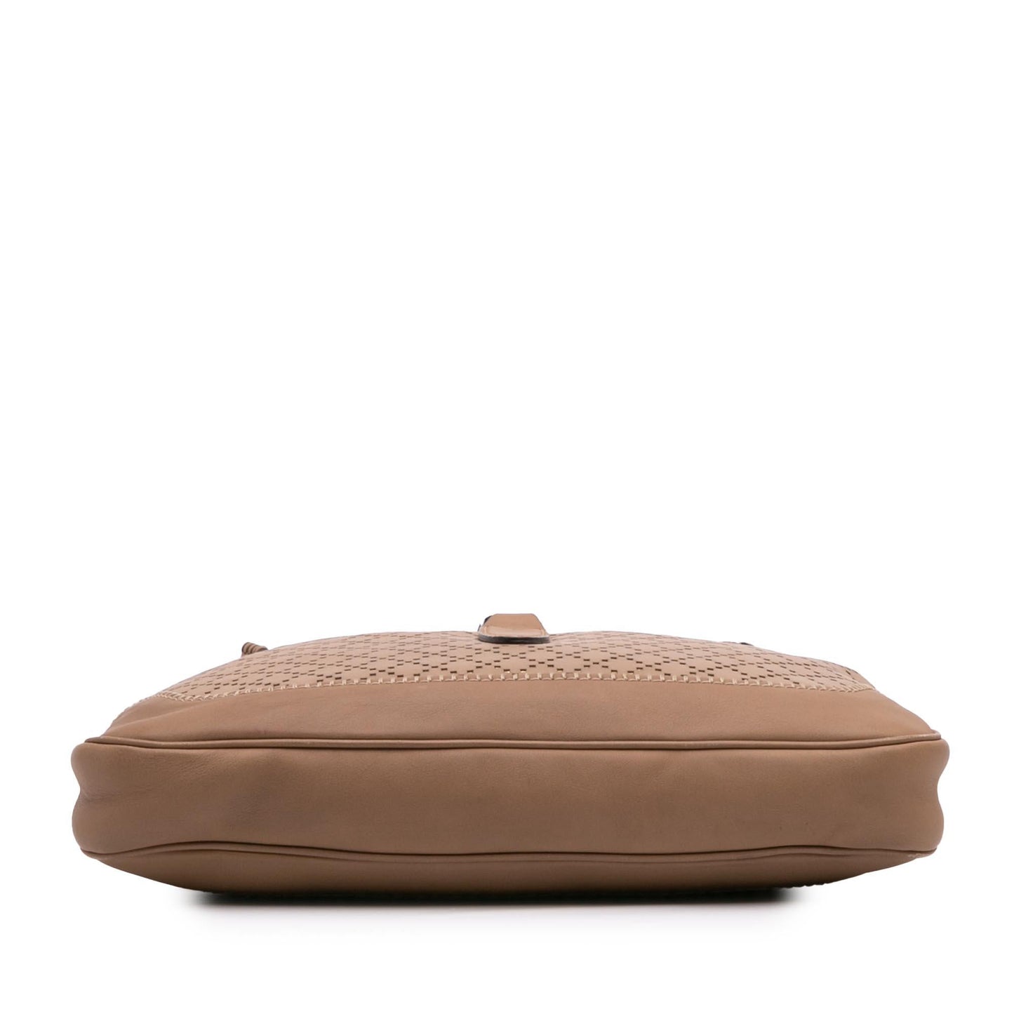 Gucci Diamante Perforated New Jackie Calf Calfskin Brown Medium Satchel Bag Jackie Satchel
