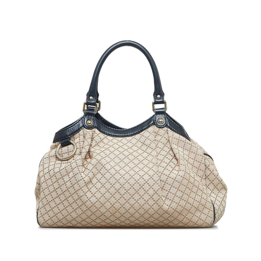 Gucci Diamante Sukey SHG-XJtytz Canvas Brown Medium Tote Bag