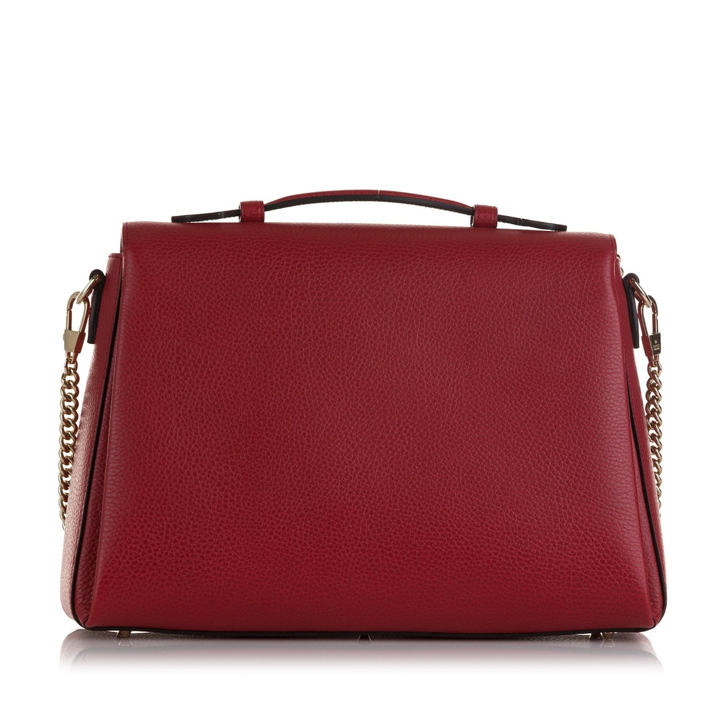 Gucci Dollar Interlocking G SHG-sMohDR Calf Red Medium Satchel Bag