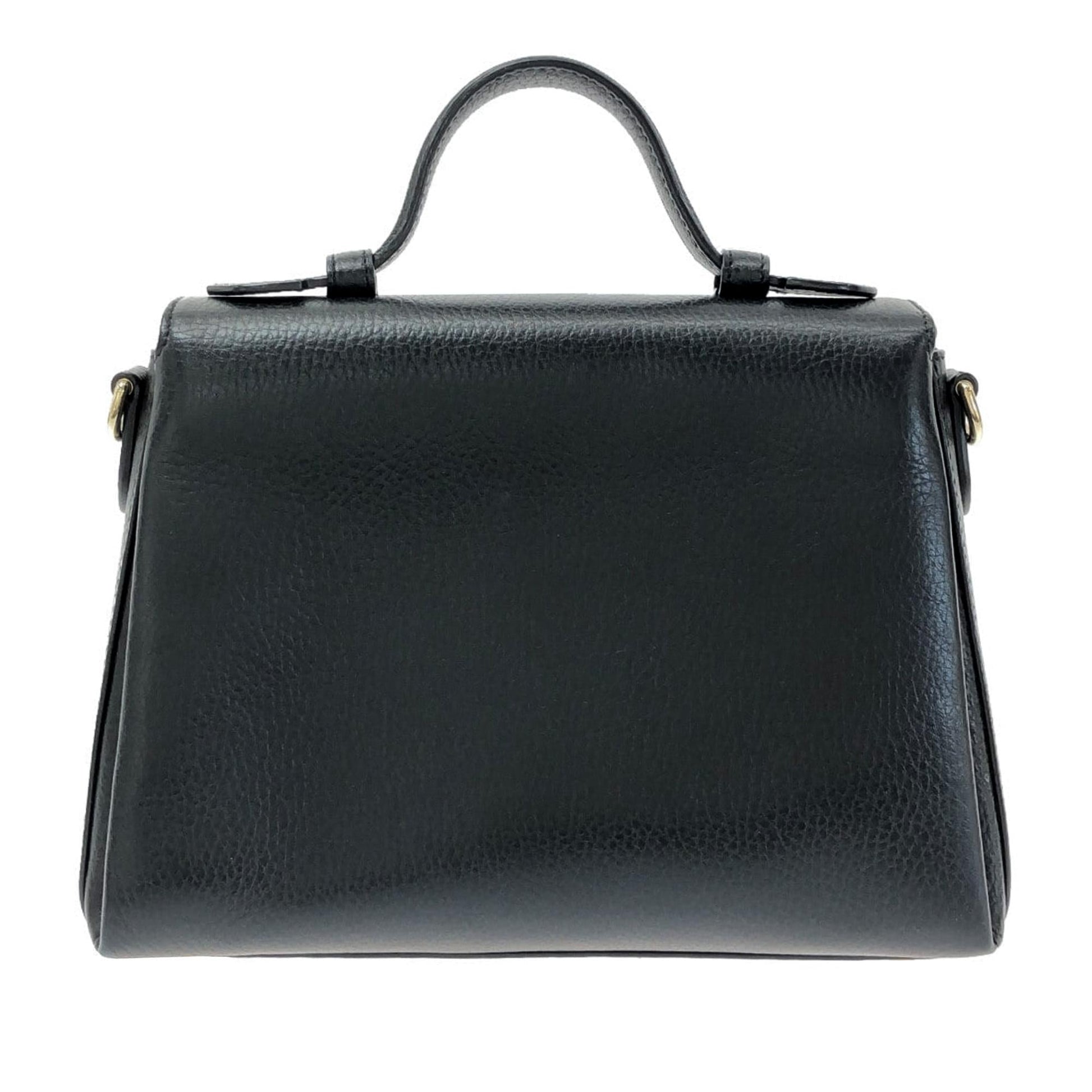Gucci Dollar Interlocking G SHG-q6A9lp Calf Black Medium Satchel Bag