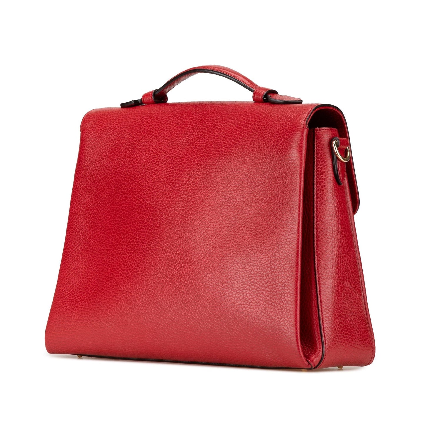 Gucci Dollar Interlocking G Calf Red Medium Satchel Bag Satchel 1