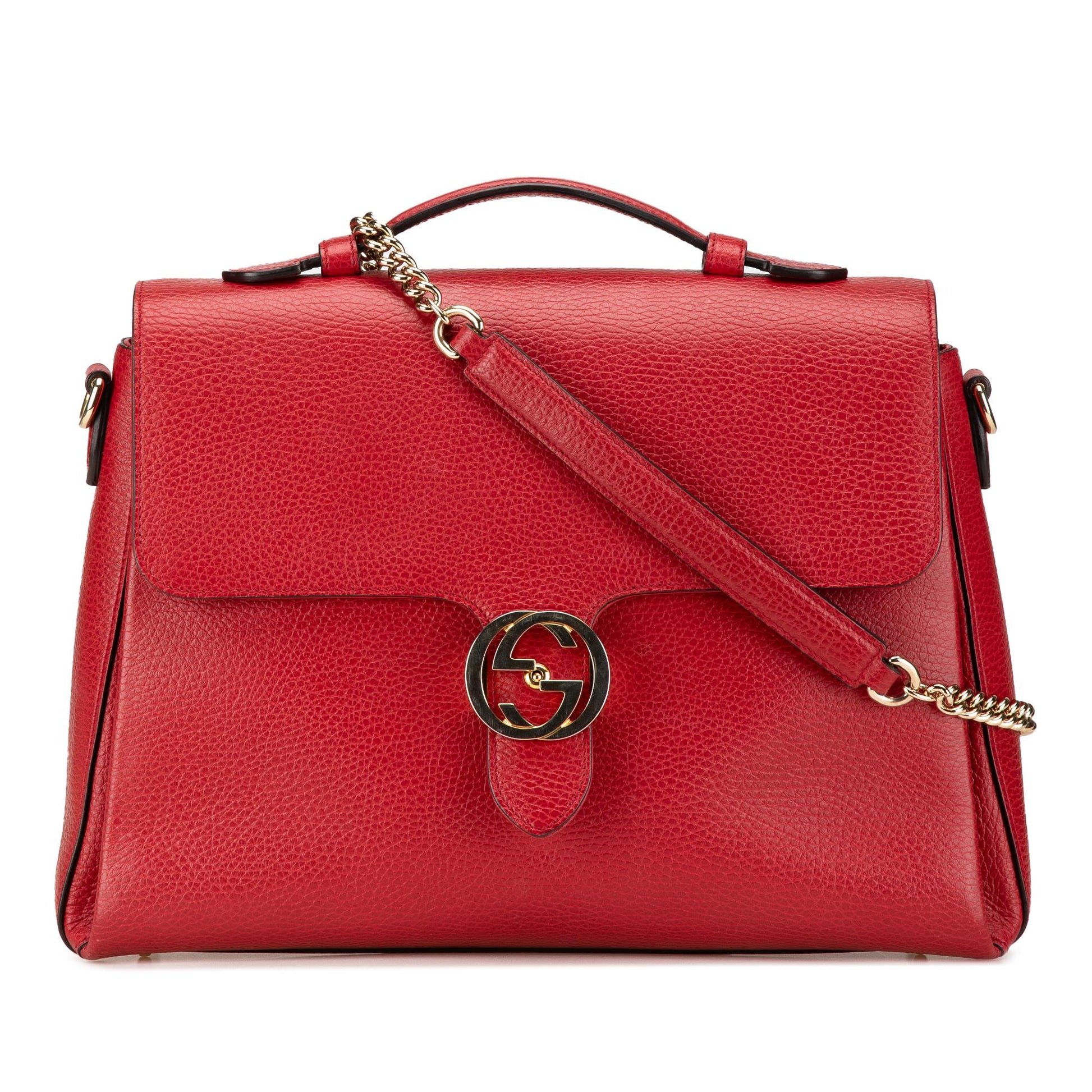 Gucci Dollar Interlocking G Calf Medium Travel Bag