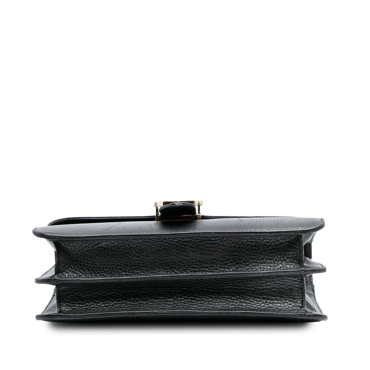 Gucci Dollar Interlocking G Calf Calfskin Black Medium Crossbody Bag