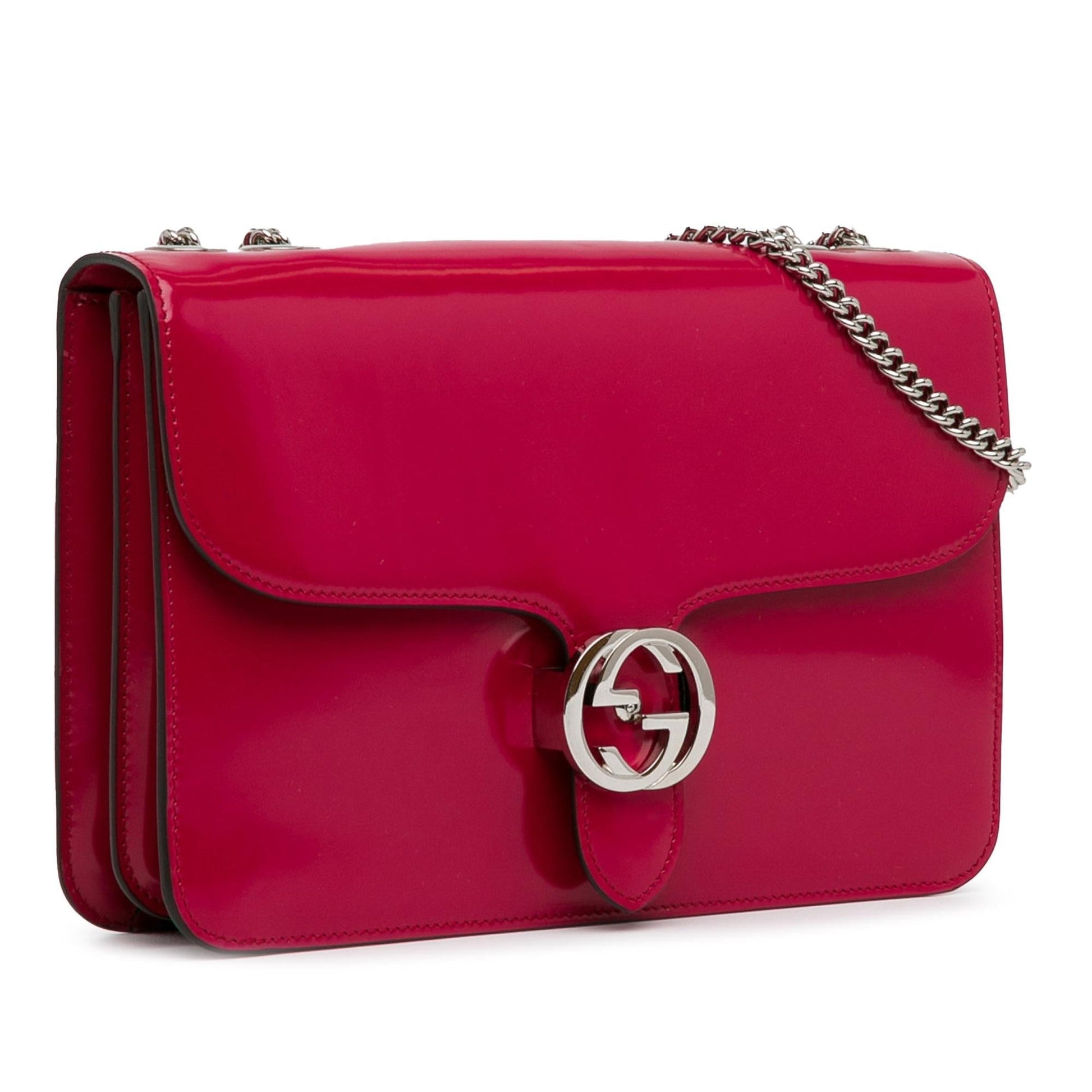 Gucci Dollar Interlocking G SHG-KMESIg Calf Red Medium Crossbody Bag