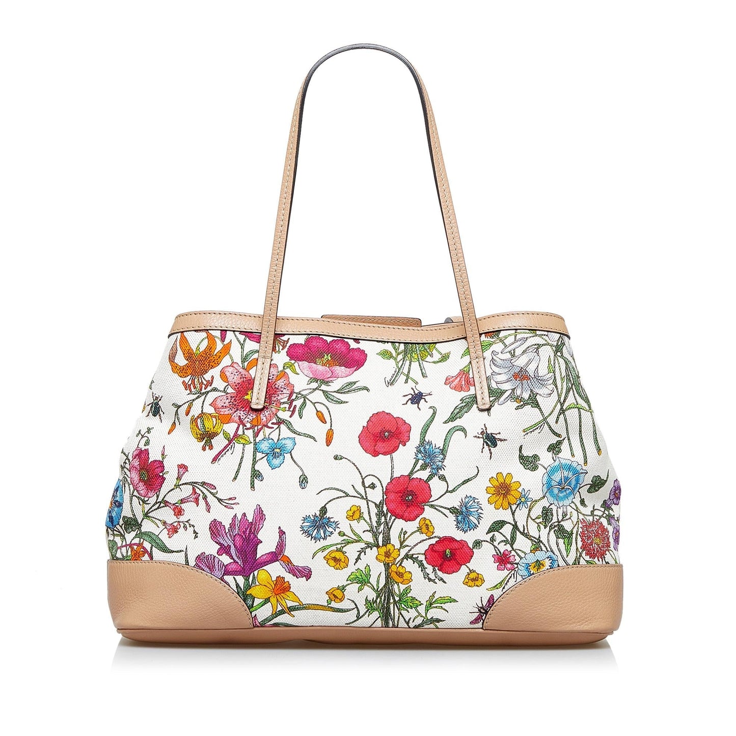 Gucci Flora SHG-K2LhJ2 Canvas White Medium Tote Bag