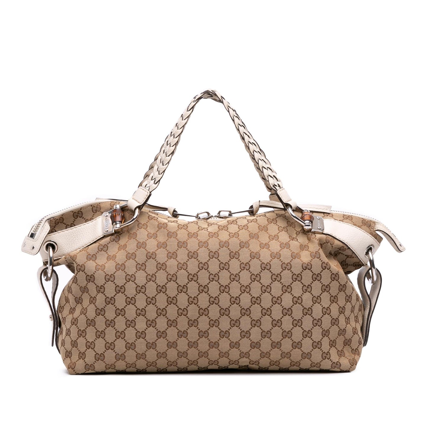 Gucci GG Bamboo Bar Canvas Medium Tote Bag Tote 1