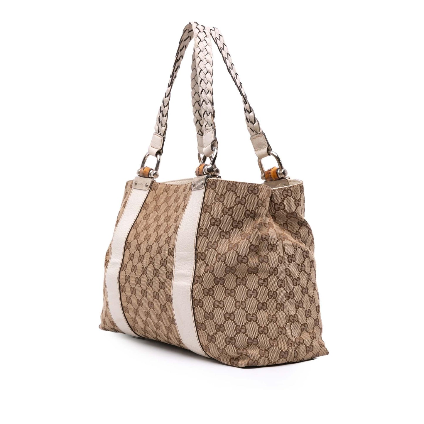 Gucci GG Bamboo Libeccio Canvas Medium Tote Bag Tote 4