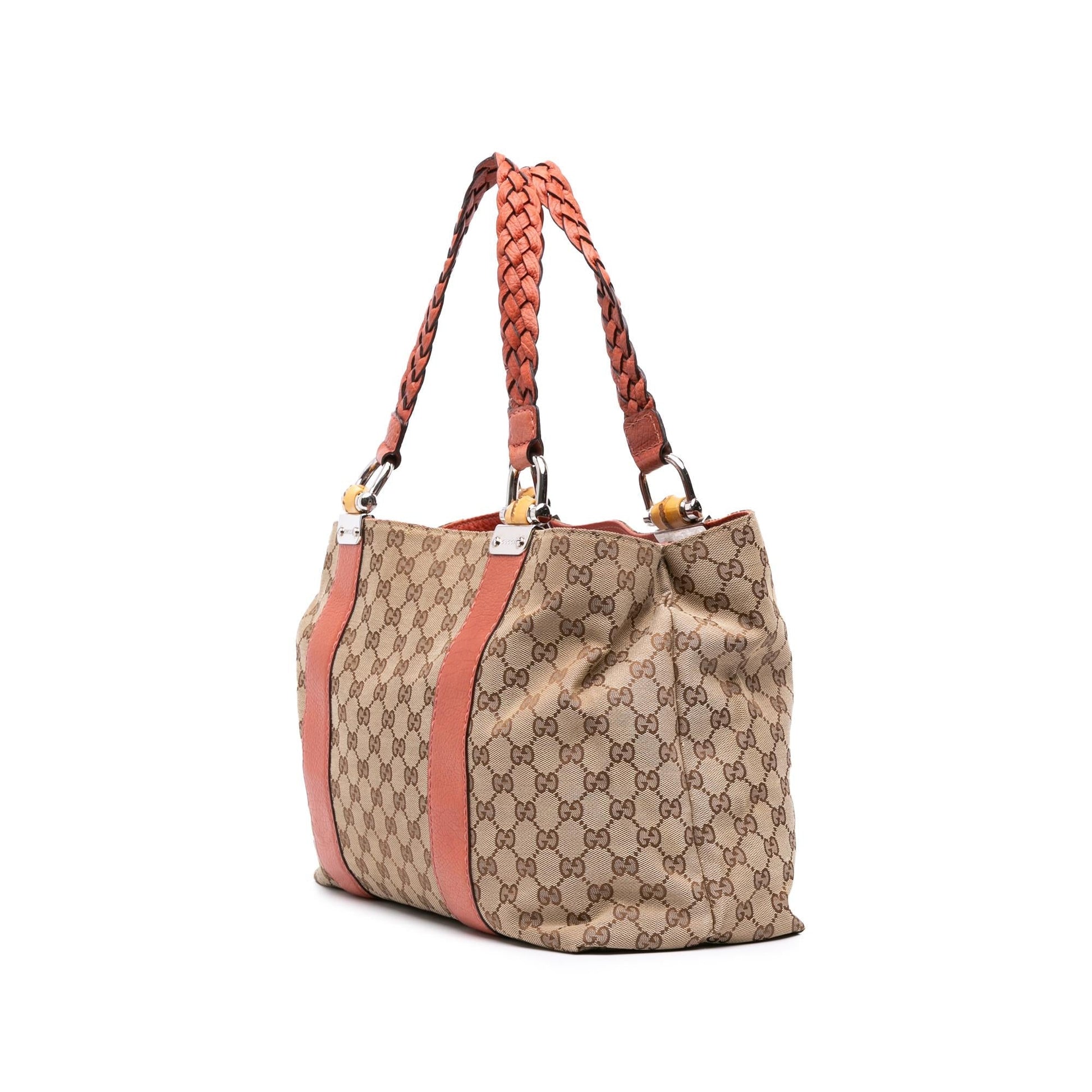 Gucci GG Bamboo Libeccio Canvas Medium Tote Bag