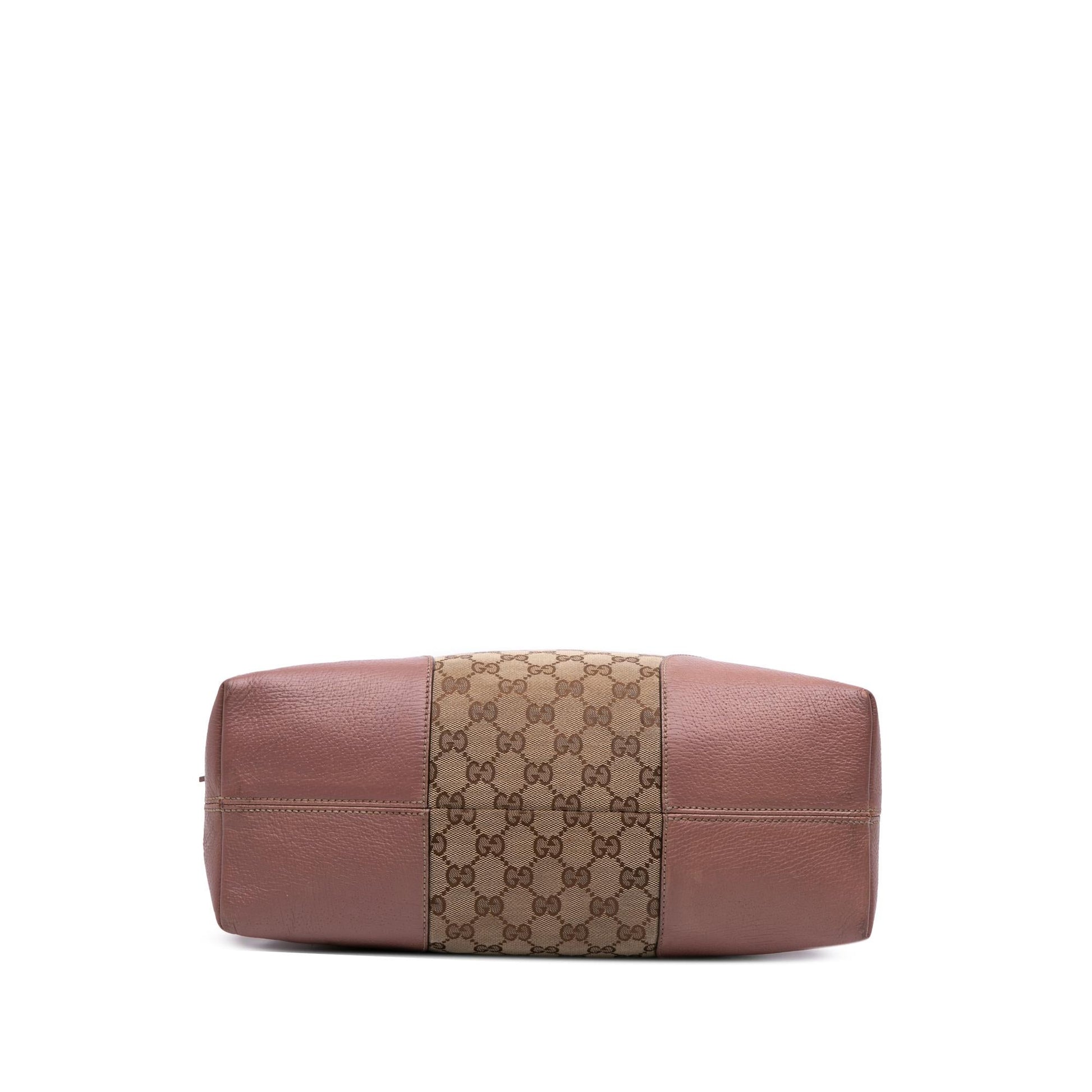 Gucci GG Bree Dome Canvas Brown Medium Tote Bag
