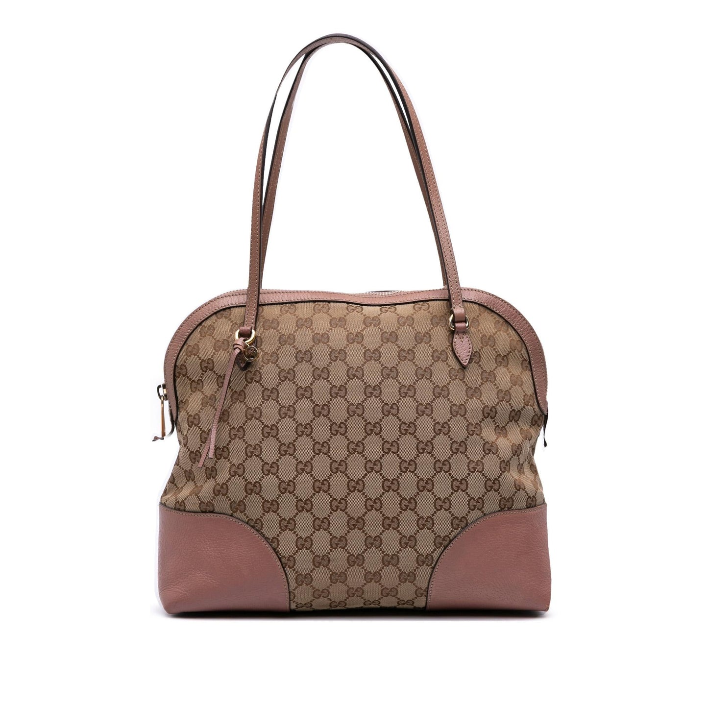 Gucci GG Bree Dome Canvas Brown Medium Tote Bag