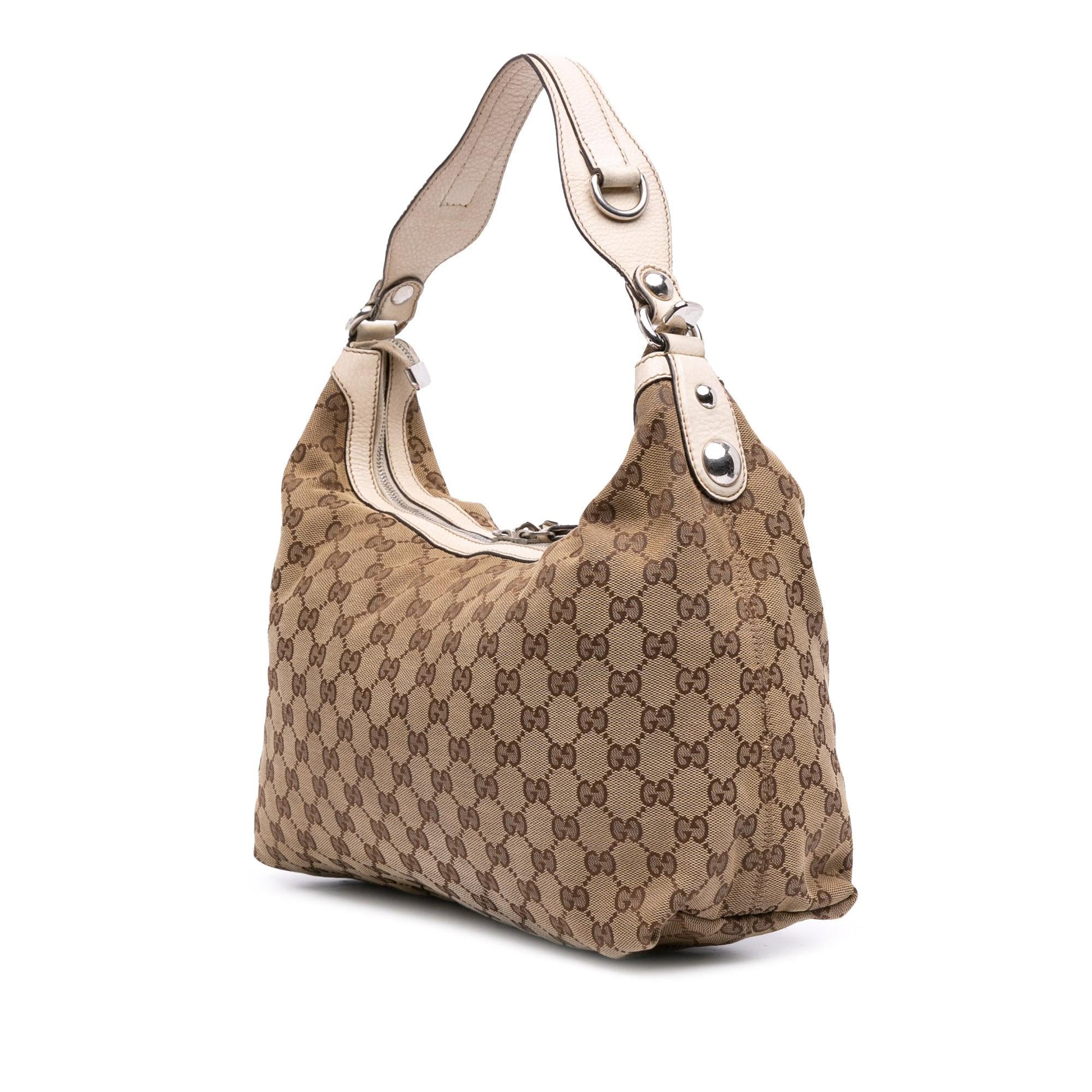 Gucci GG Icon Bit Canvas Medium Travel Bag Bit Satchel