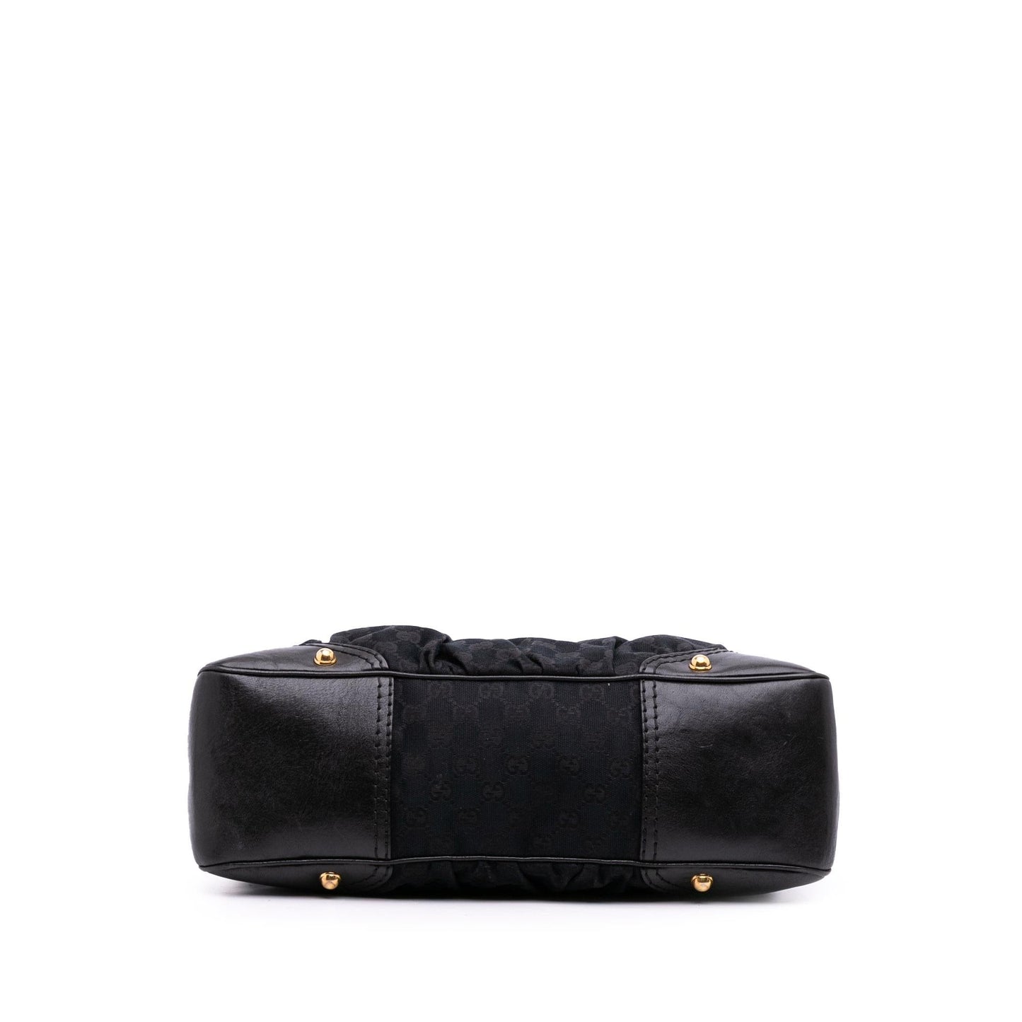 Gucci GG Jockey Canvas Calf Black Medium Shoulder Bag