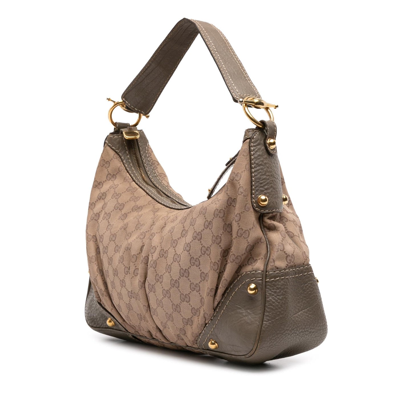 Gucci GG Jockey Canvas Medium Shoulder Bag
