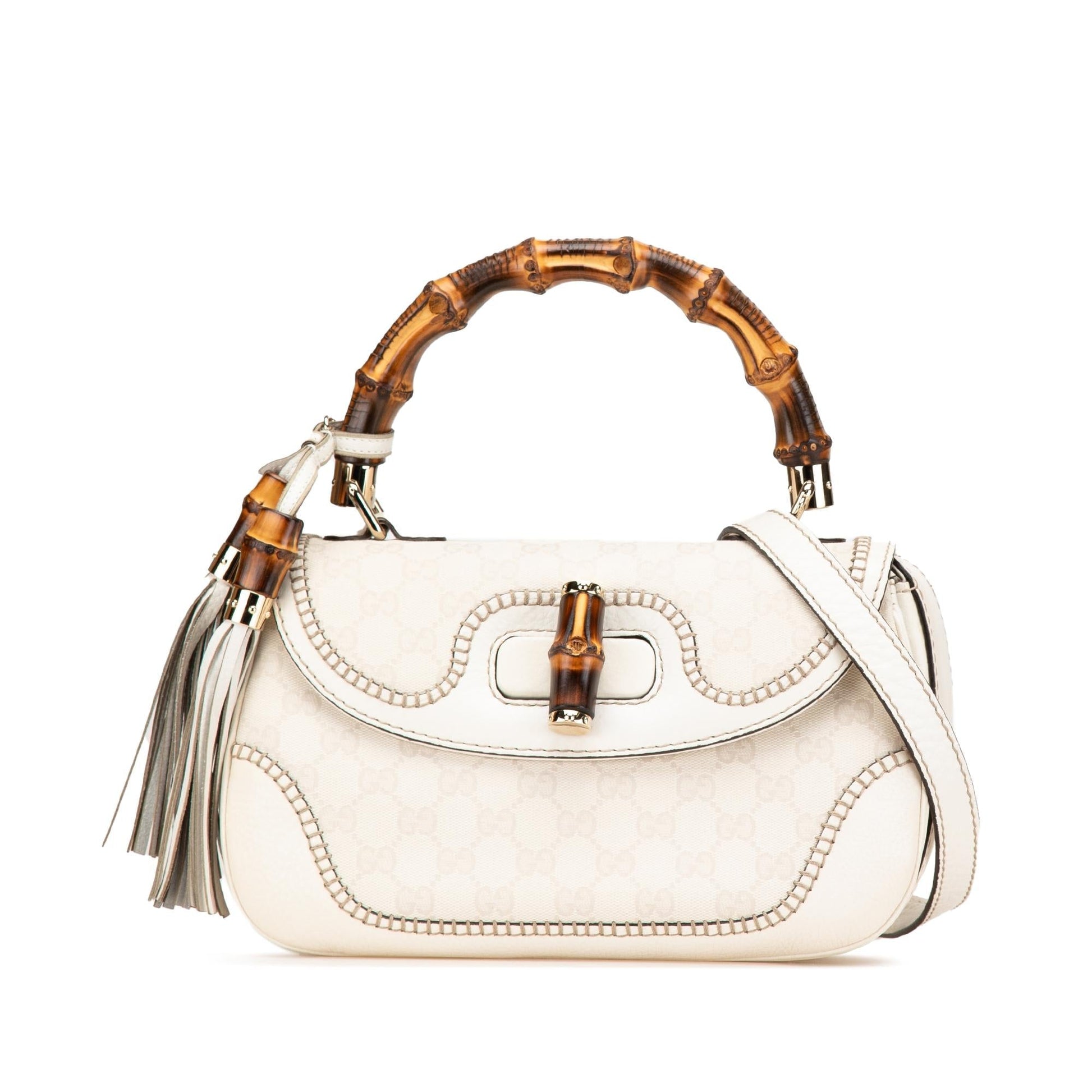 Gucci GG New Bamboo Canvas Medium Travel Bag
