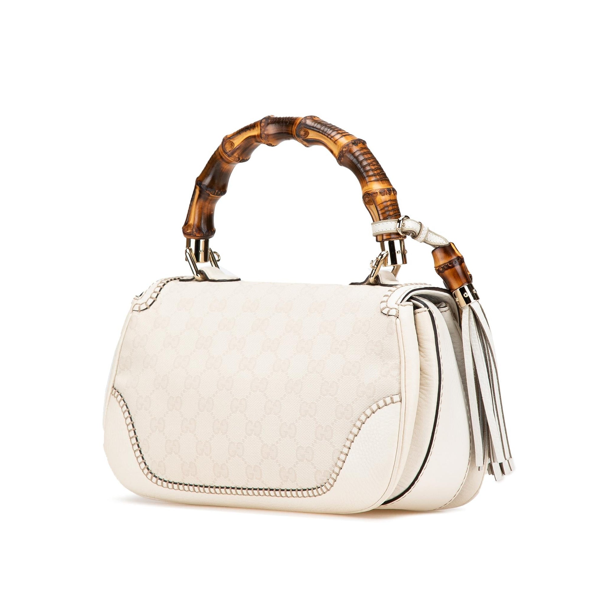 Gucci GG New Bamboo Canvas Medium Travel Bag