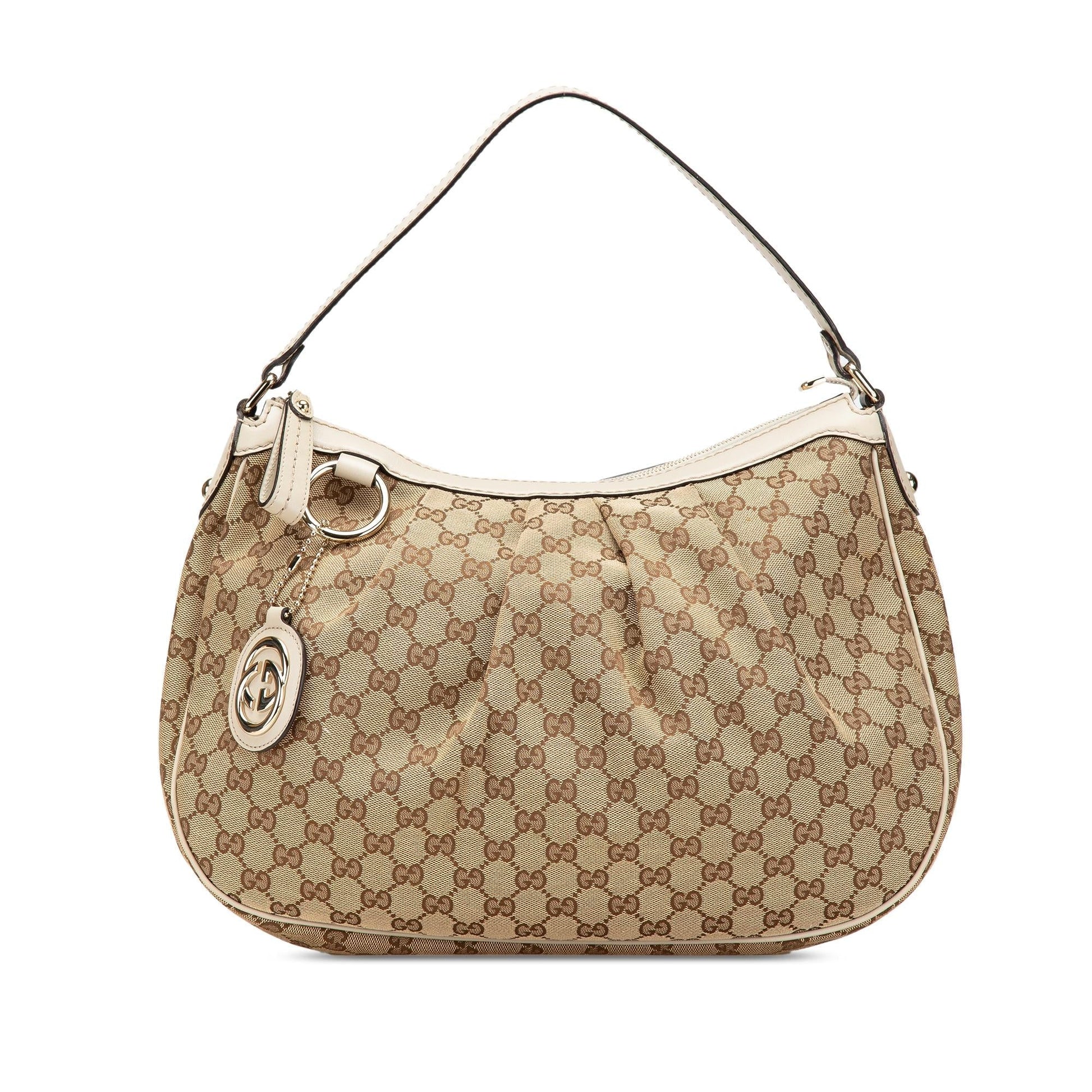 Gucci GG Sukey Canvas Brown Medium Shoulder Bag