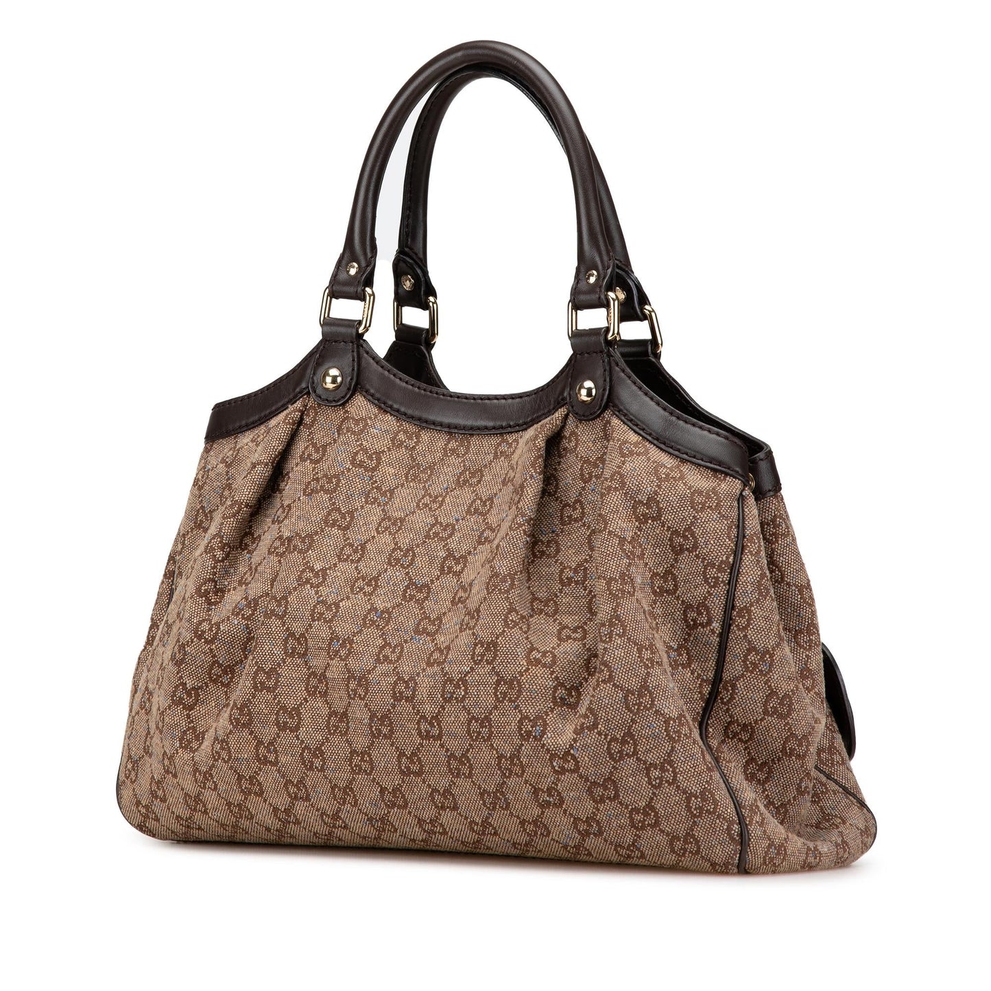 Gucci GG Sukey Canvas Brown Medium Tote Bag
