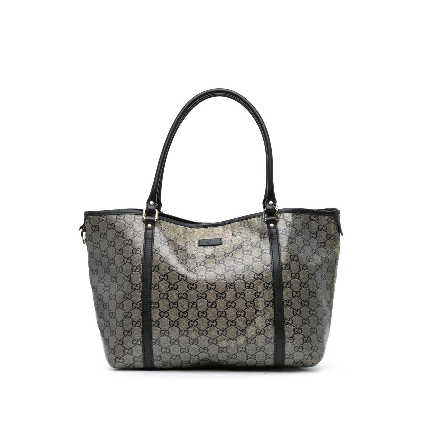 Gucci GG Crystal Joy Canvas Calf Brown Medium Tote Bag