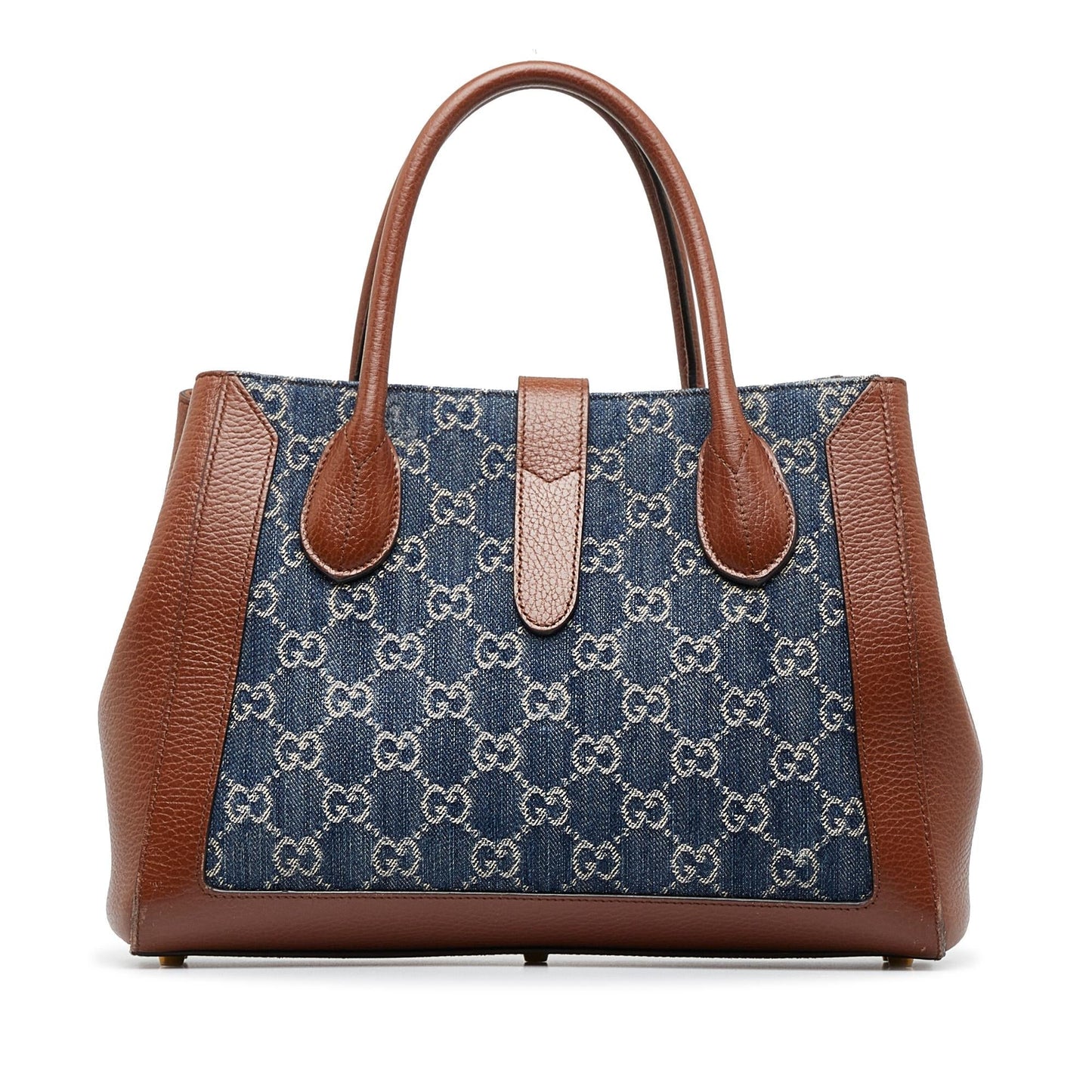 Gucci GG Jackie SHG-CSb5aI Denim Blue Medium Tote Bag