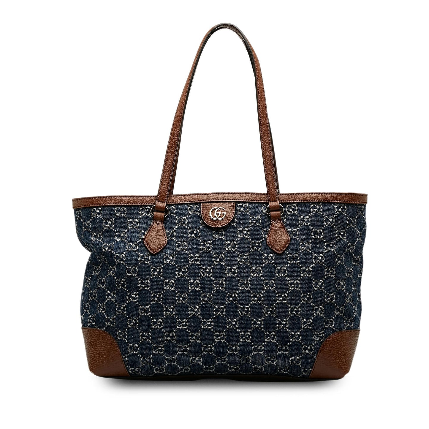 Gucci GG Ophidia Shopping SHG-TjQd49 Denim Blue Medium Tote Bag