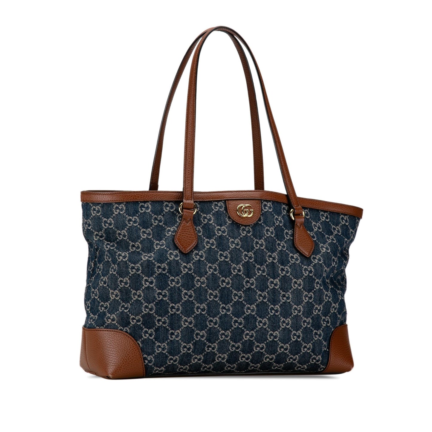 Gucci GG Ophidia Shopping SHG-qnGa5Q Denim Calf Blue Medium Tote Bag