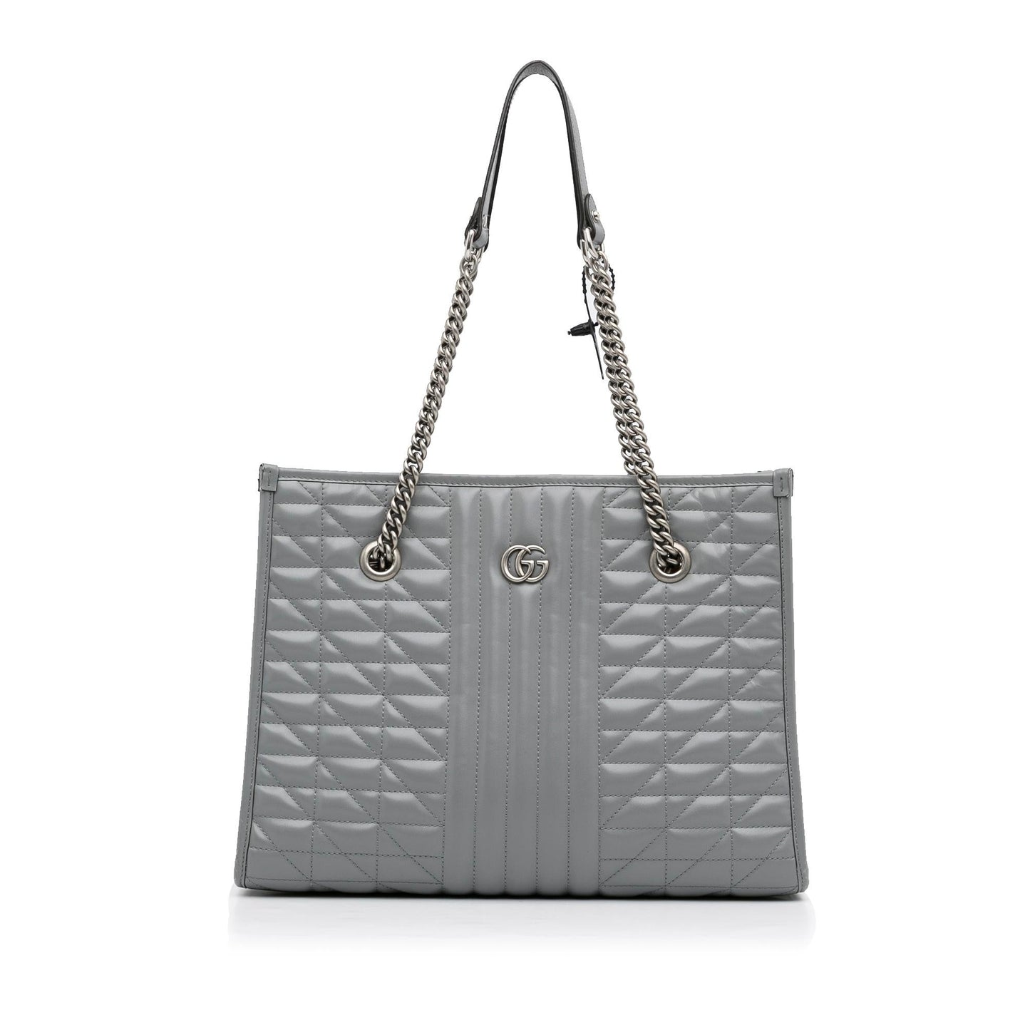 Gucci GG Marmont Aria SHG-GWuMn4 Calf Grey Medium Tote Bag