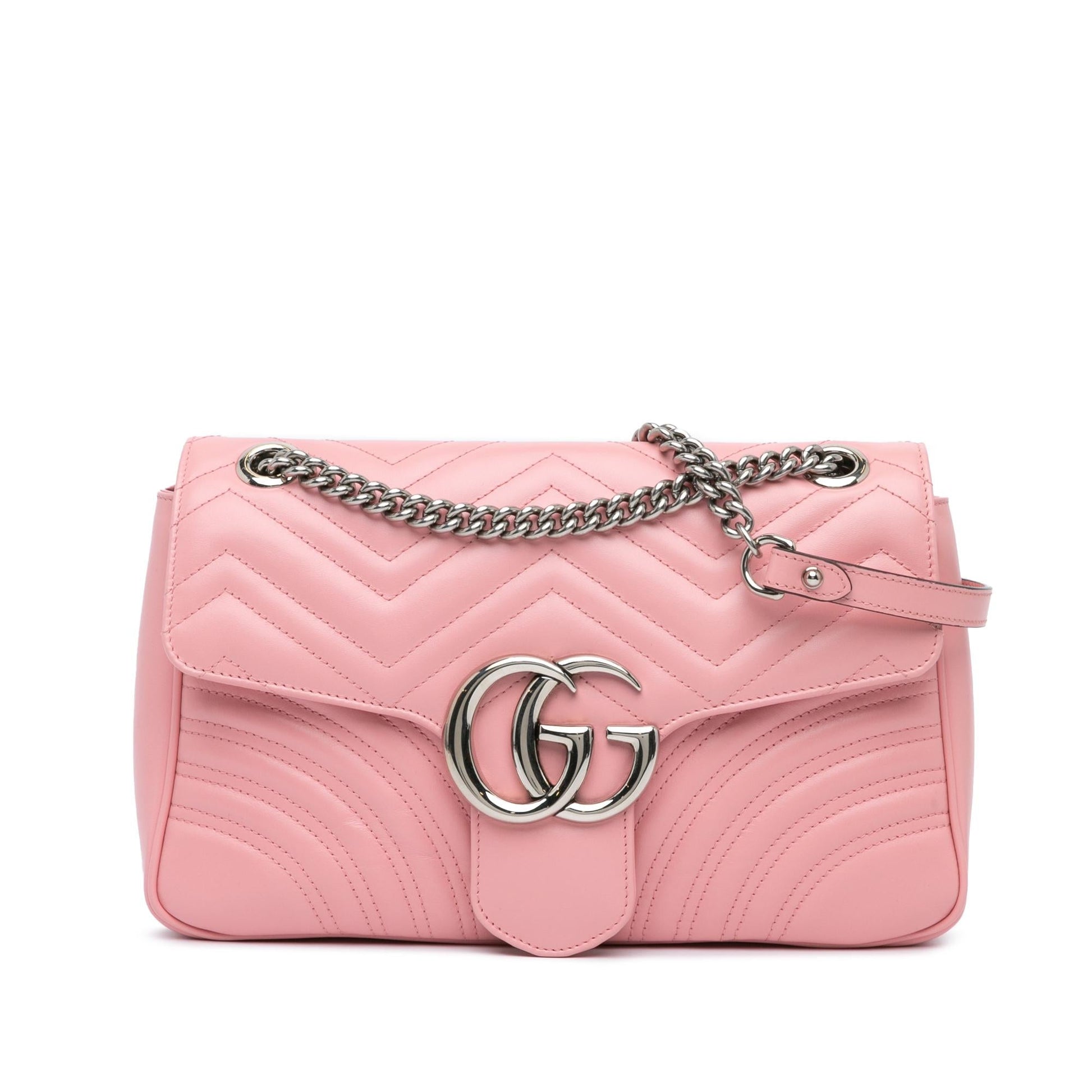 Gucci GG Marmont Matelasse Leather Calf Pink Crossbody Bag