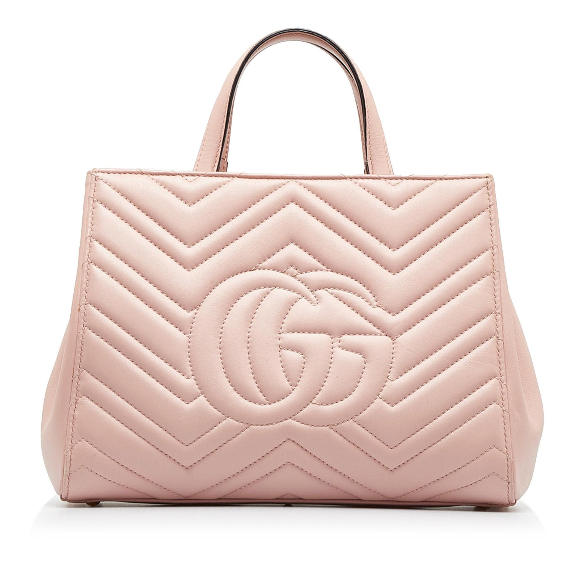 Gucci GG Marmont SHG-ogkbtd Matelasse Calf Pink Medium Tote Bag