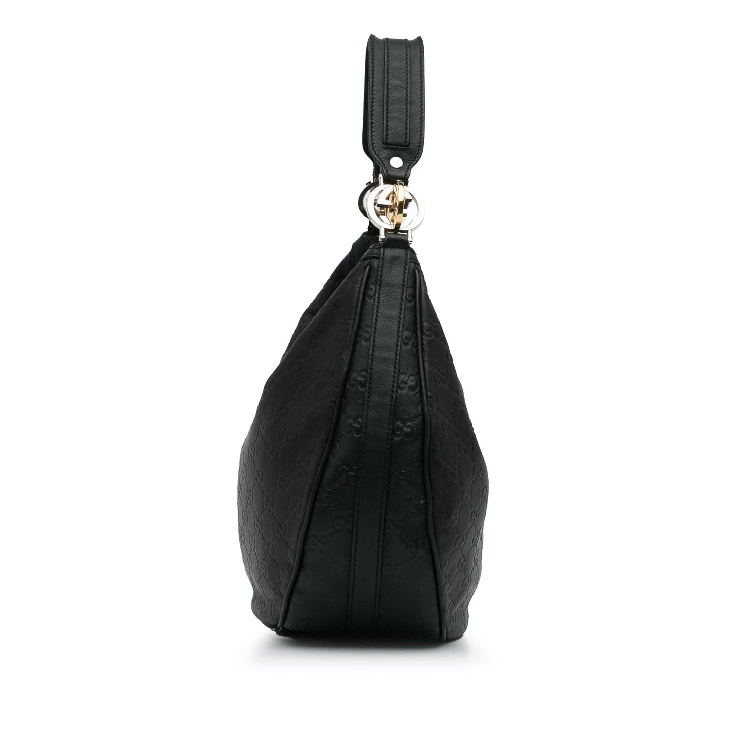 Gucci GG Signature Twins SHG-RmbMFm Calf Black Medium Shoulder Bag