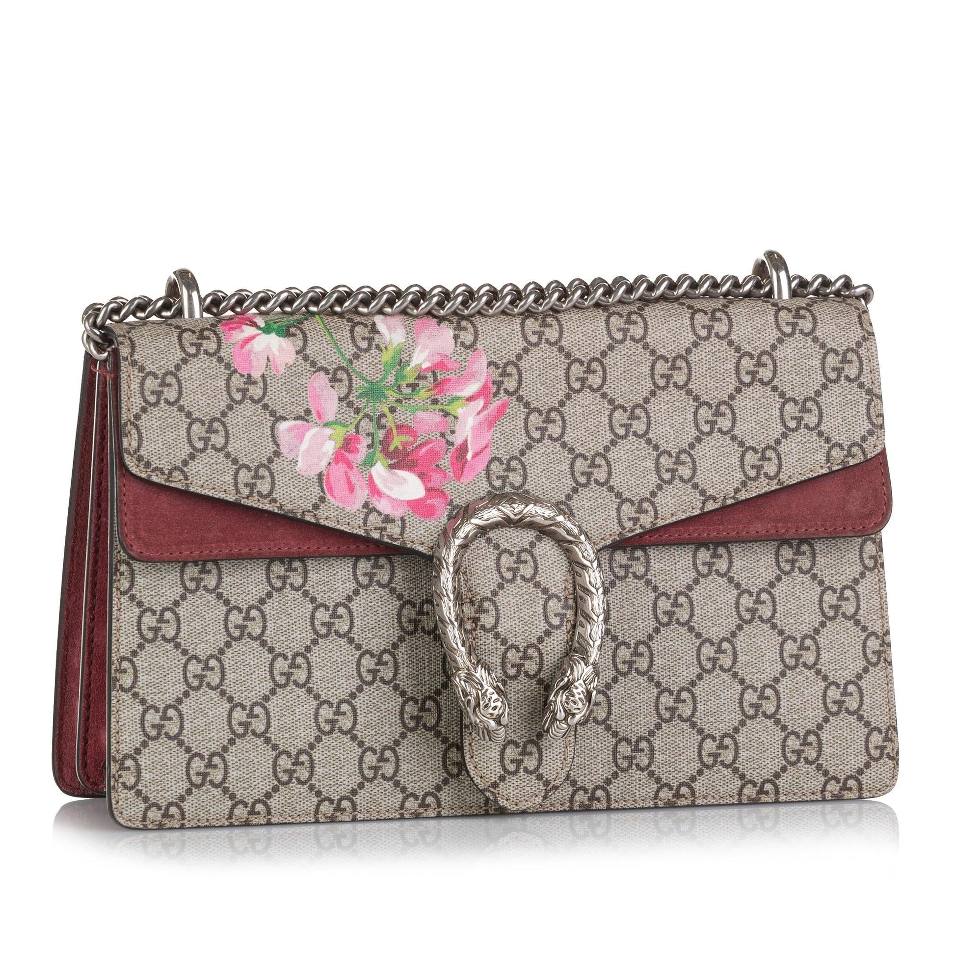 Gucci GG Supreme Blooms Dionysus SHG-g03XFv Canvas Brown Medium Shoulder Bag