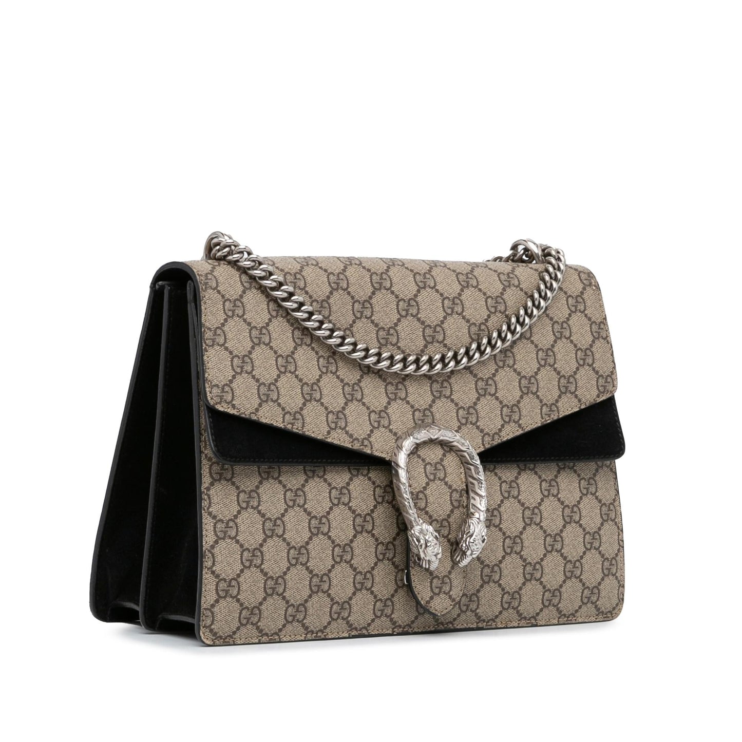 Gucci GG Supreme Dionysus SHG-NJpfES Canvas Calf Black Brown Shoulder Bag
