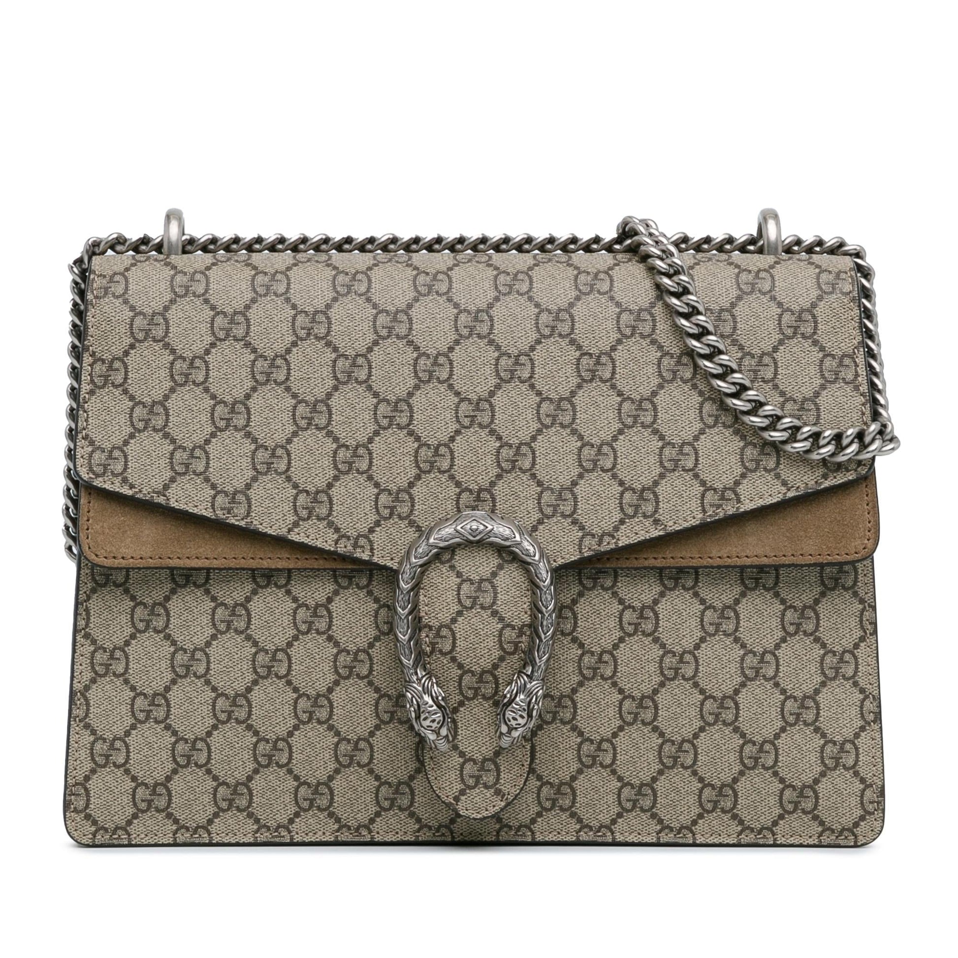 Gucci GG Supreme Dionysus SHG-BFHlBj Canvas Brown Medium Shoulder Bag