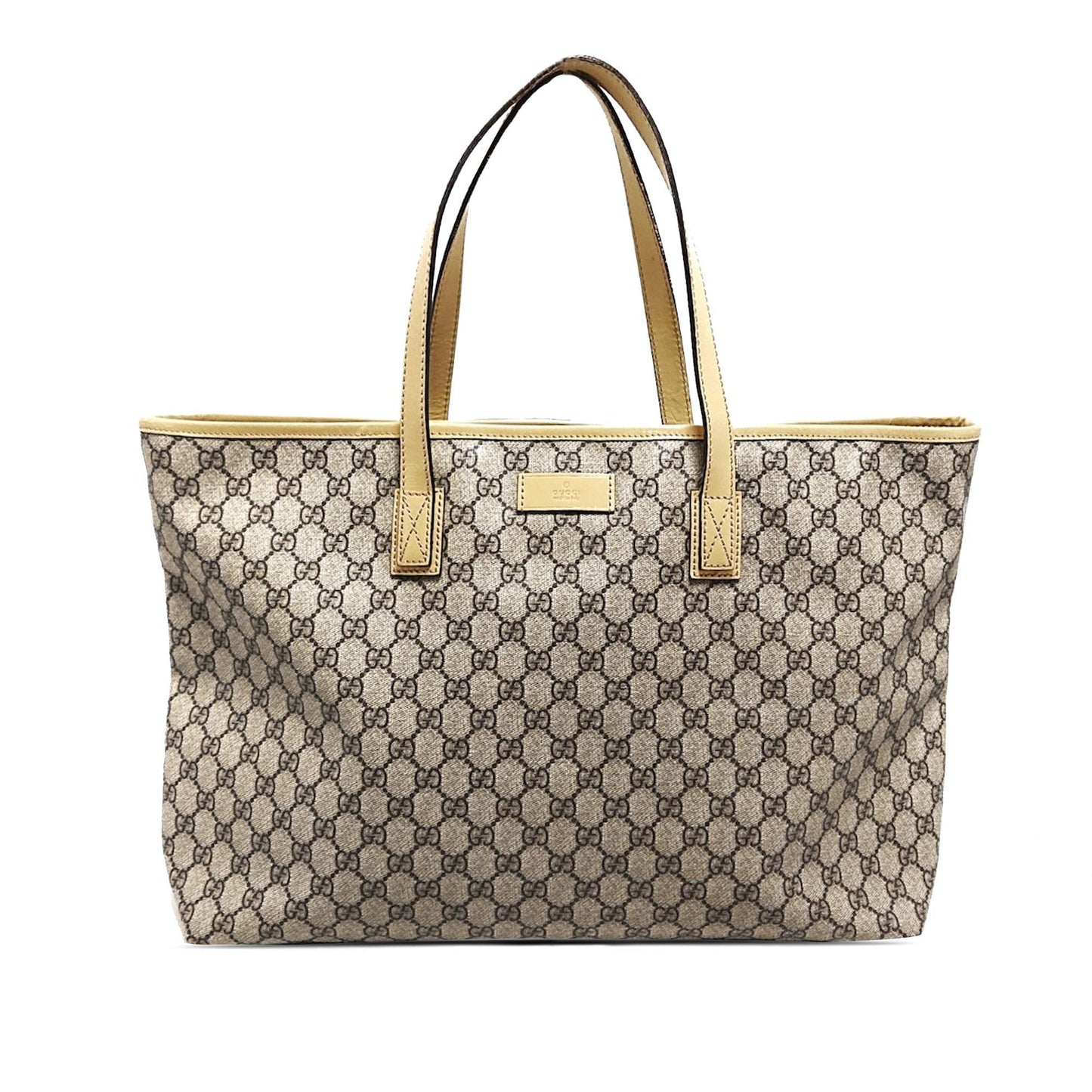 Gucci GG Supreme Joy SHG-OBHtyF Canvas Calf Brown Medium Tote Bag