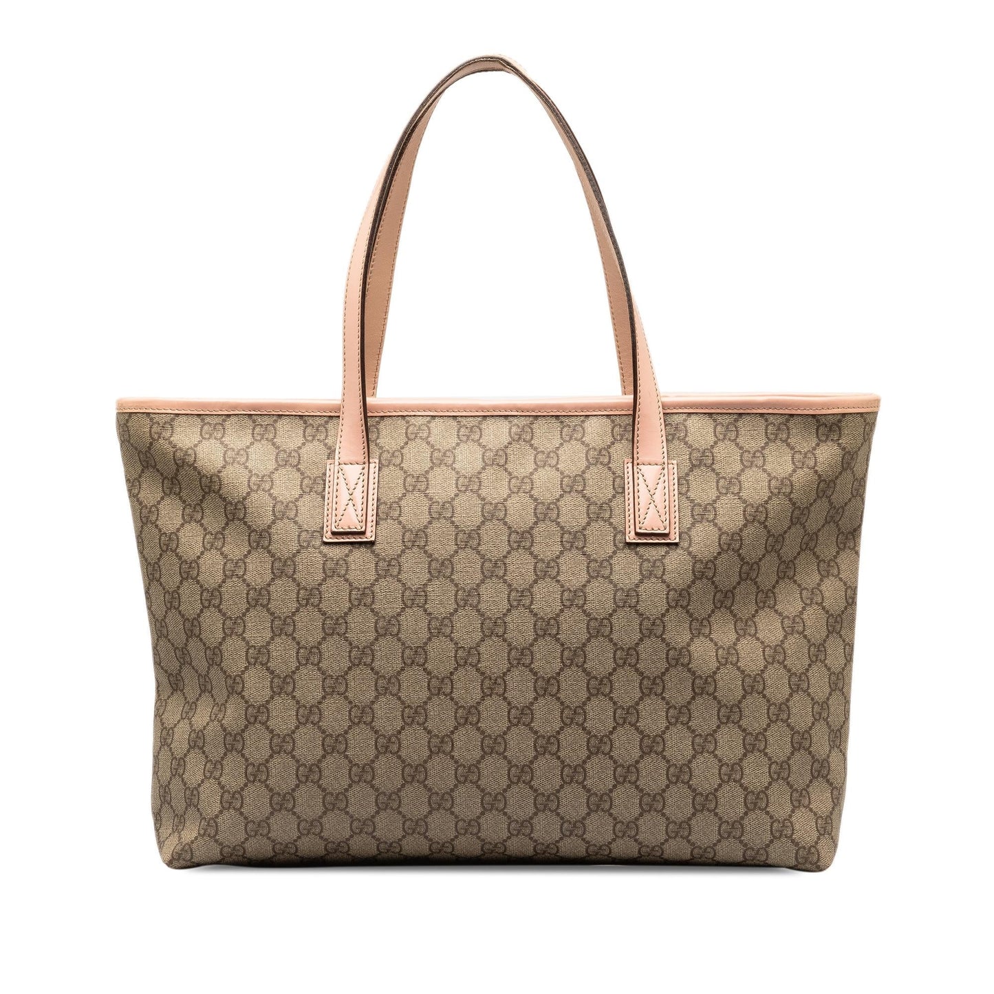 Gucci GG Supreme Joy SHG-QNdsec Canvas Calf Brown Medium Tote Bag