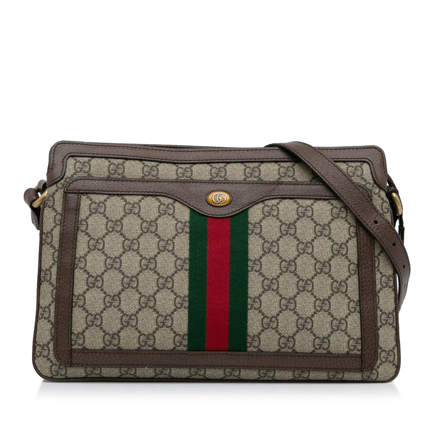 Gucci GG Supreme Ophidia SHG-nsUvLt Canvas Brown Medium Crossbody Bag